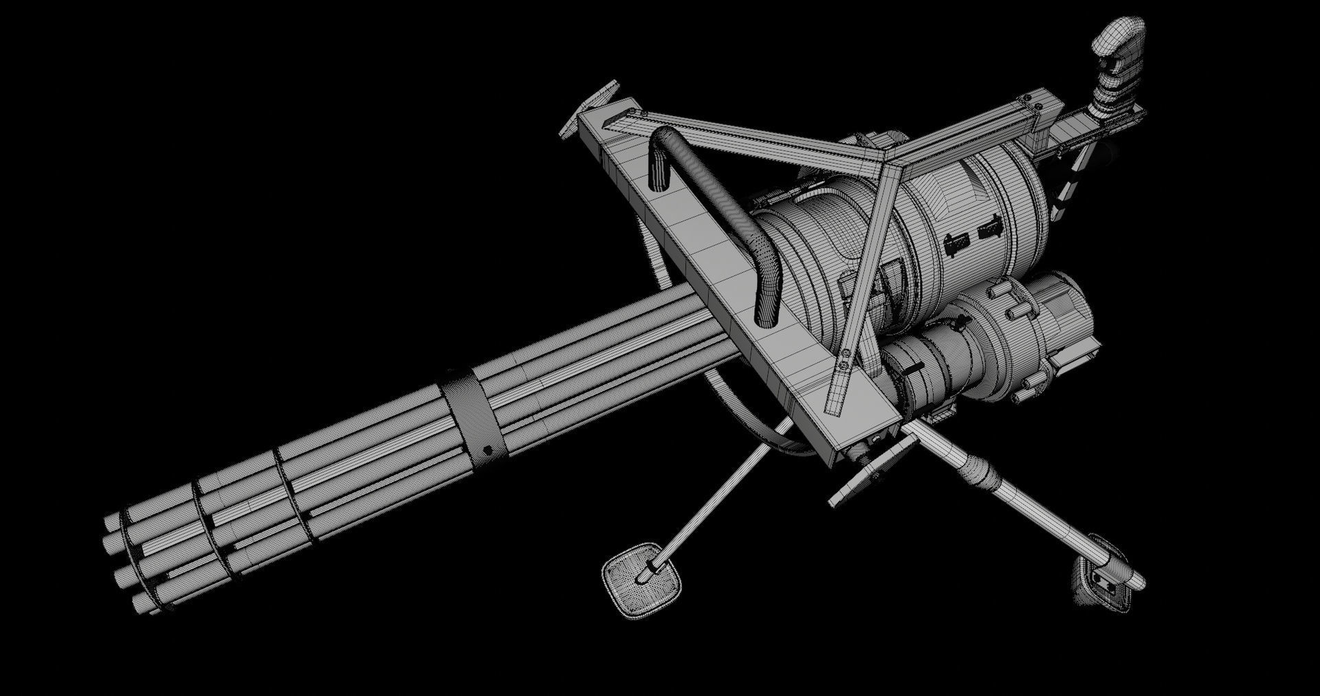 4 Machine gun All PBR Unity UE Textures Included 3D Model Collection_28