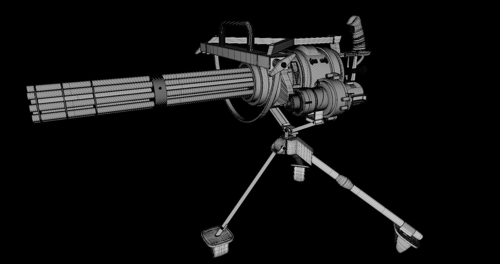 4 Machine gun All PBR Unity UE Textures Included 3D Model Collection_27