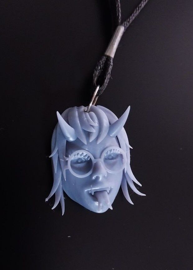 3-D printable demon character keychain 3D print model_3