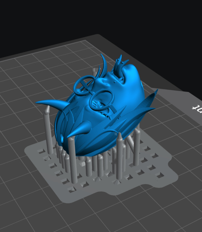 3-D printable demon character keychain 3D print model_1