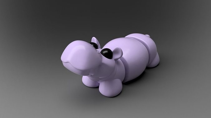 Cute Flexi Hippo Free 3D print model