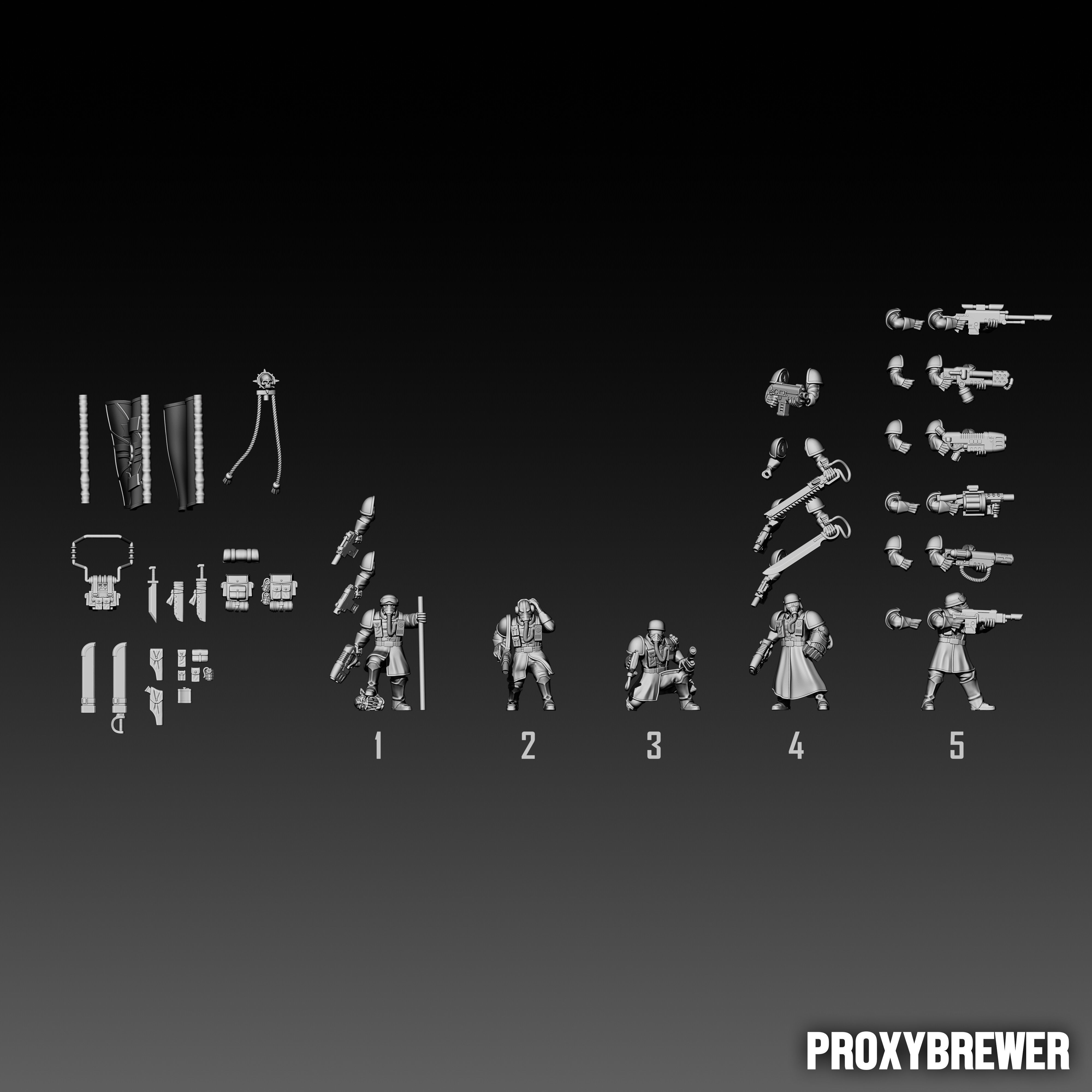 Deuterium Soldiers - Leadership Unit  3D print model_2