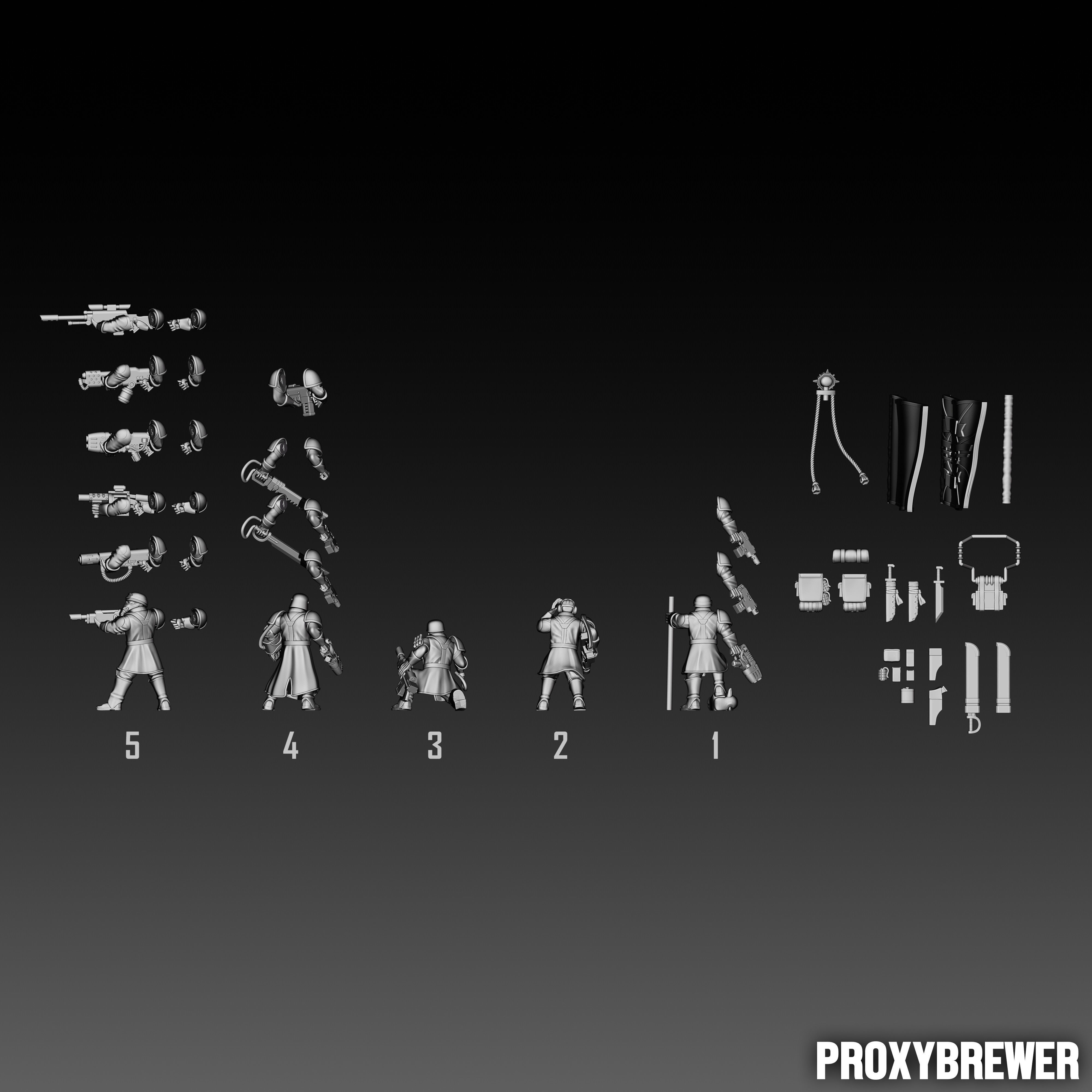 Deuterium Soldiers - Leadership Unit  3D print model_4