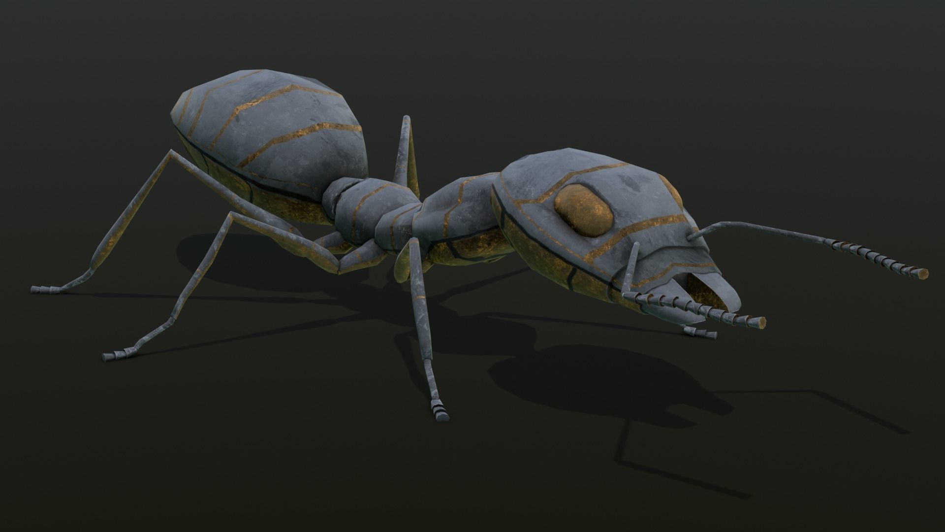 Ant 3D Model Animated and Rigged Low-poly 3D model_8