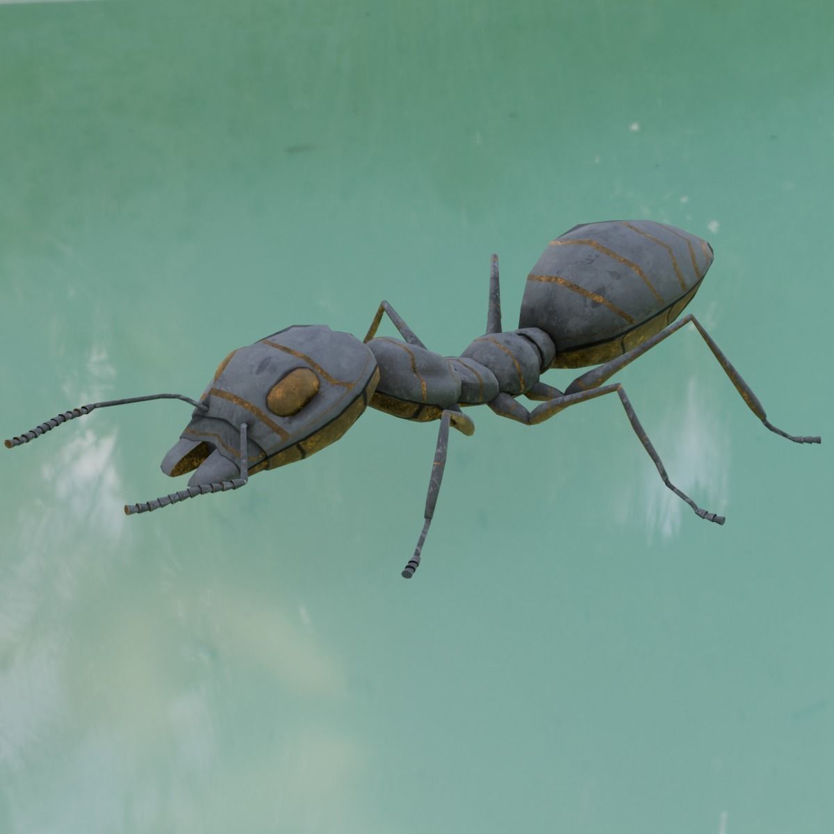 Ant 3D Model Animated and Rigged Low-poly 3D model_12