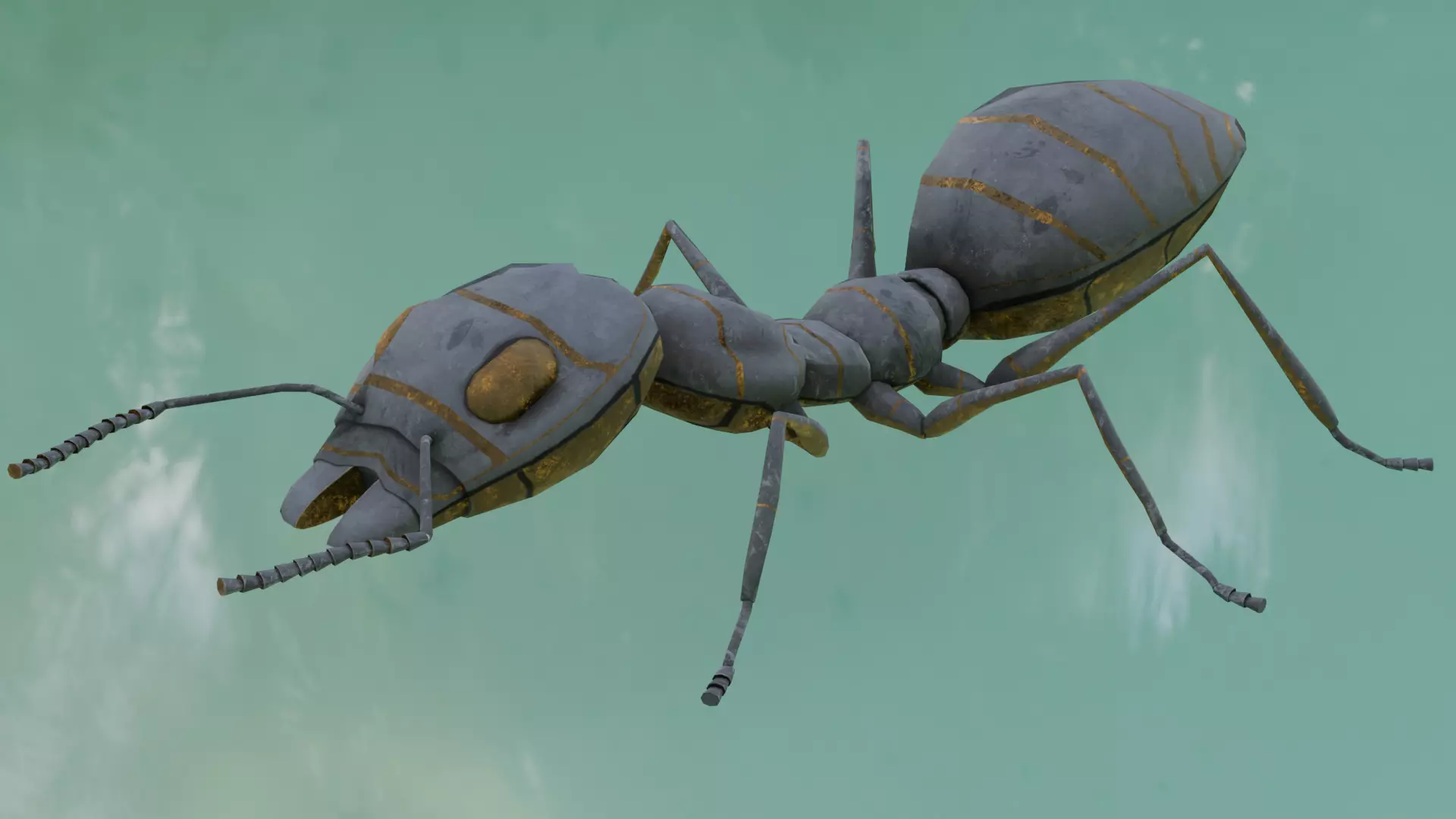 Ant 3D Model Animated and Rigged Low-poly 3D model_0