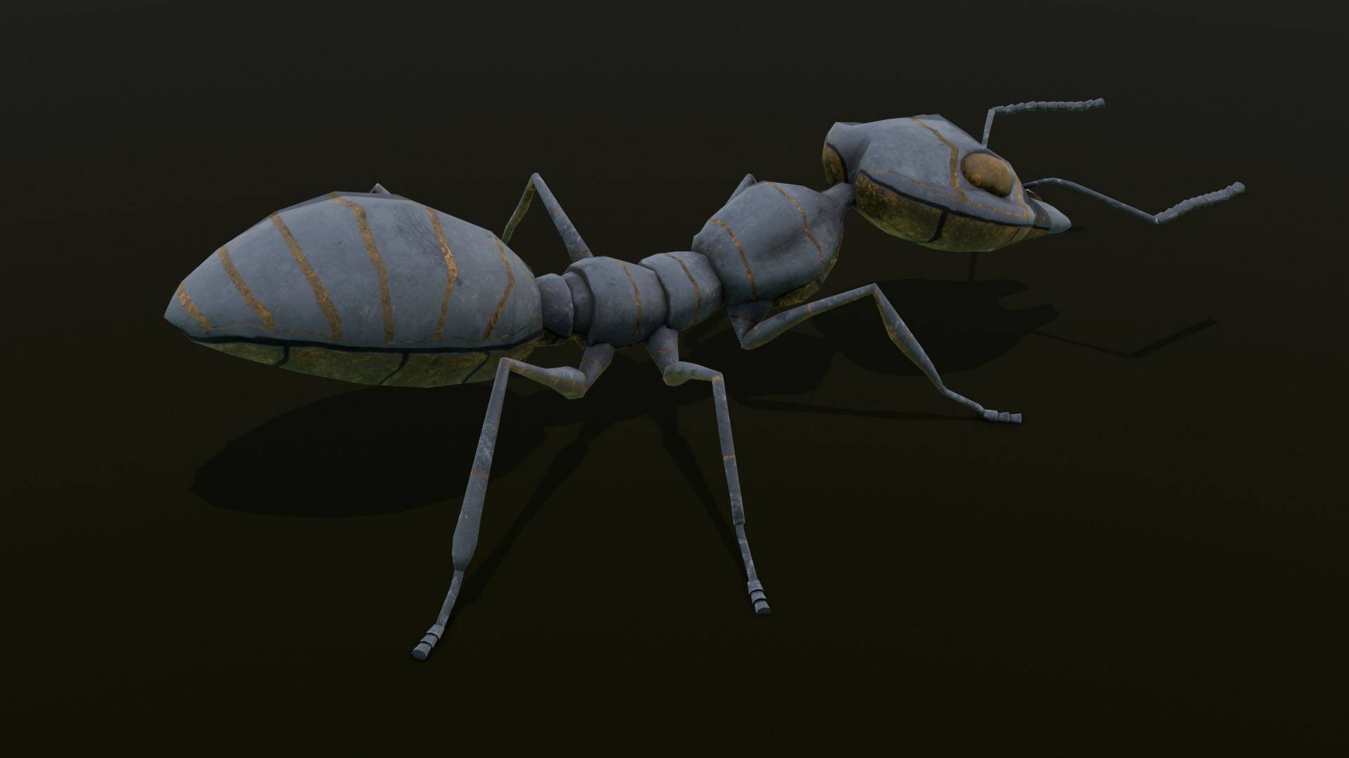 Ant 3D Model Animated and Rigged Low-poly 3D model_16