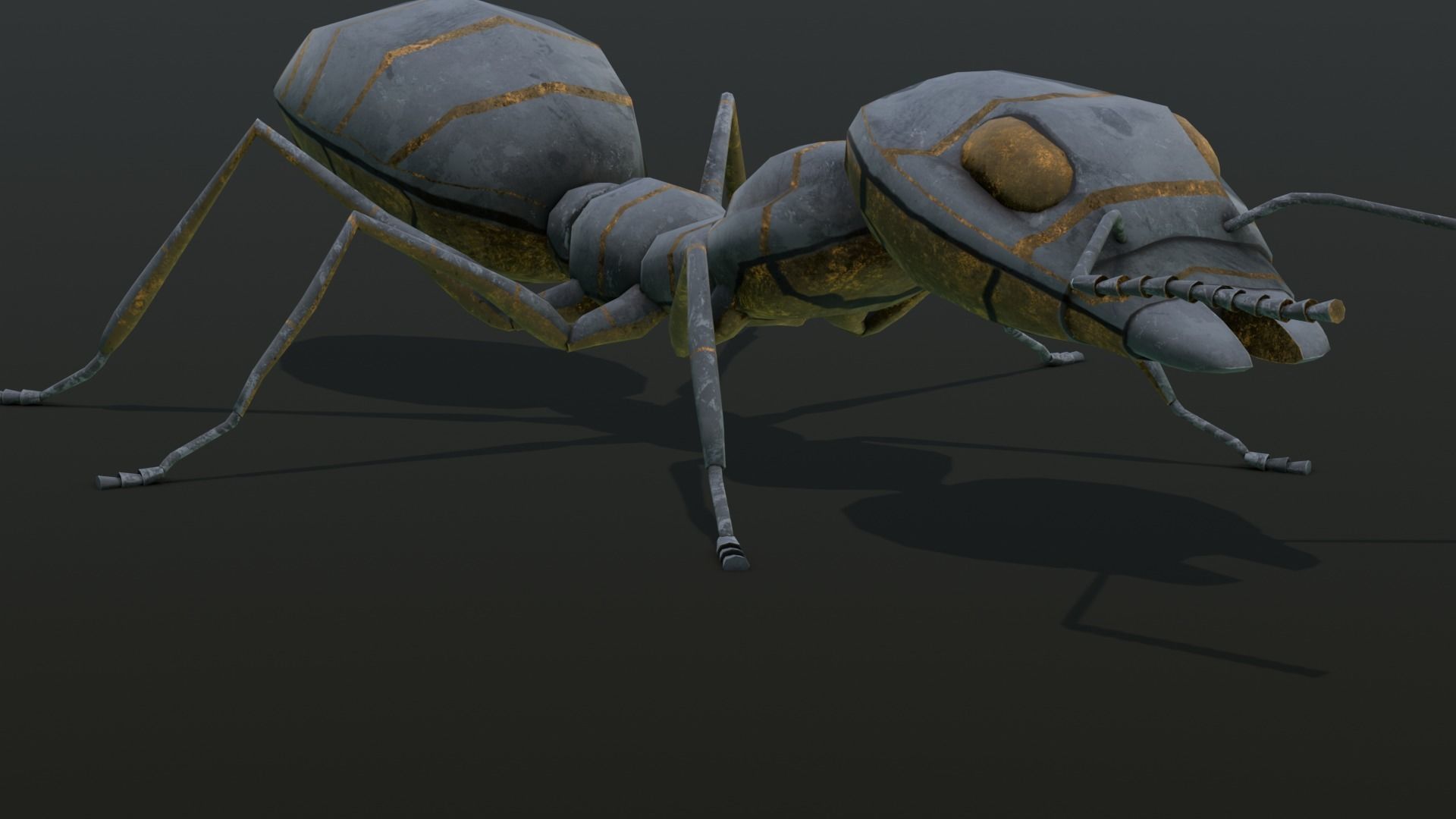 Ant 3D Model Animated and Rigged Low-poly 3D model_11