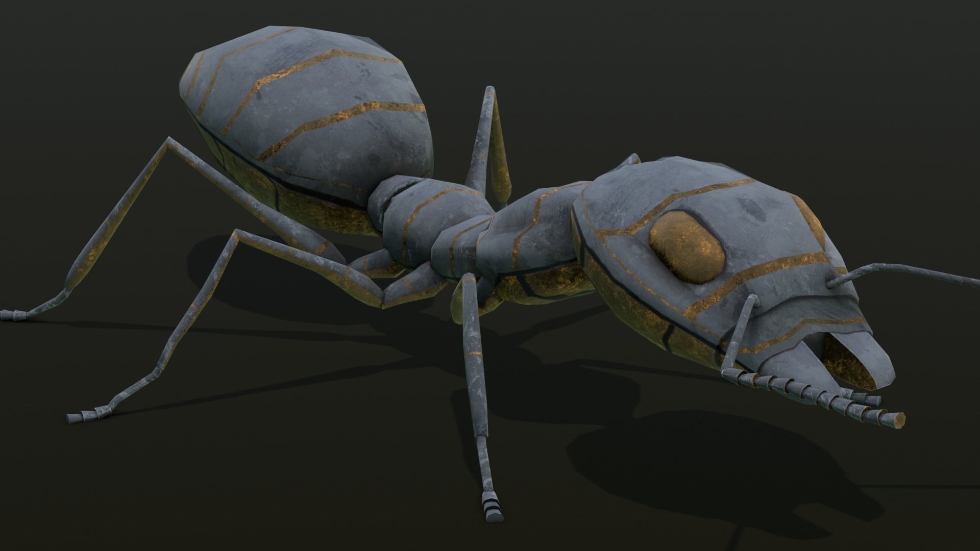 Ant 3D Model Animated and Rigged Low-poly 3D model_3