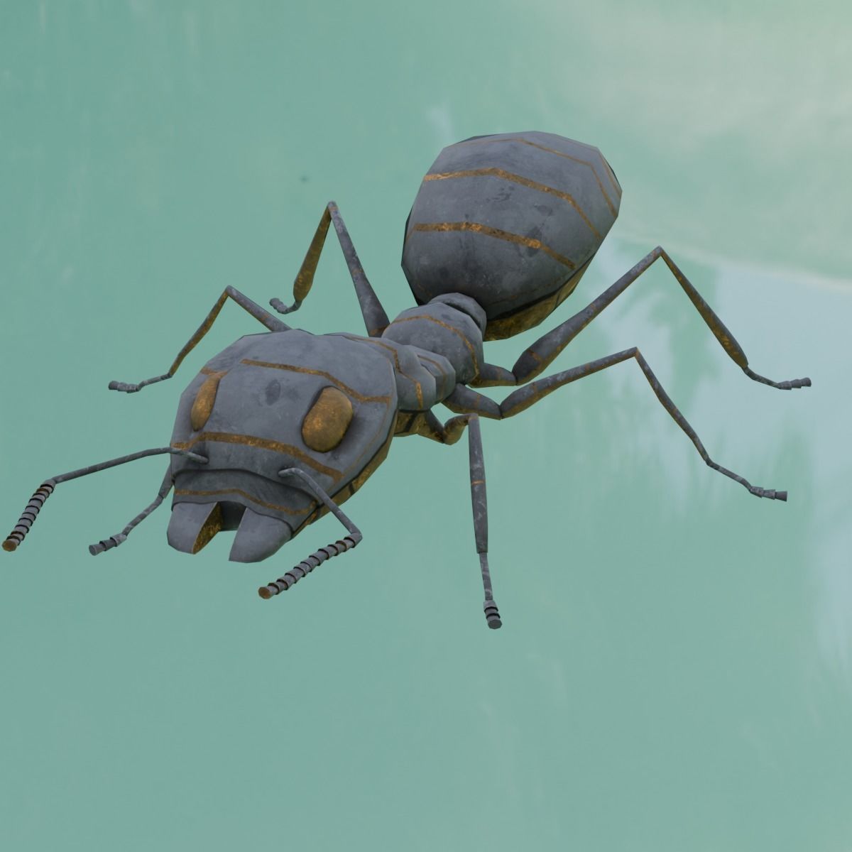Ant 3D Model Animated and Rigged Low-poly 3D model_13