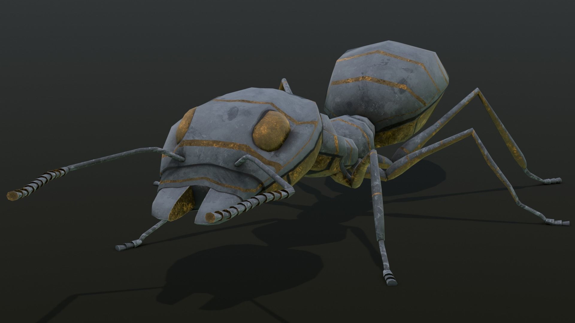 Ant 3D Model Animated and Rigged Low-poly 3D model_6