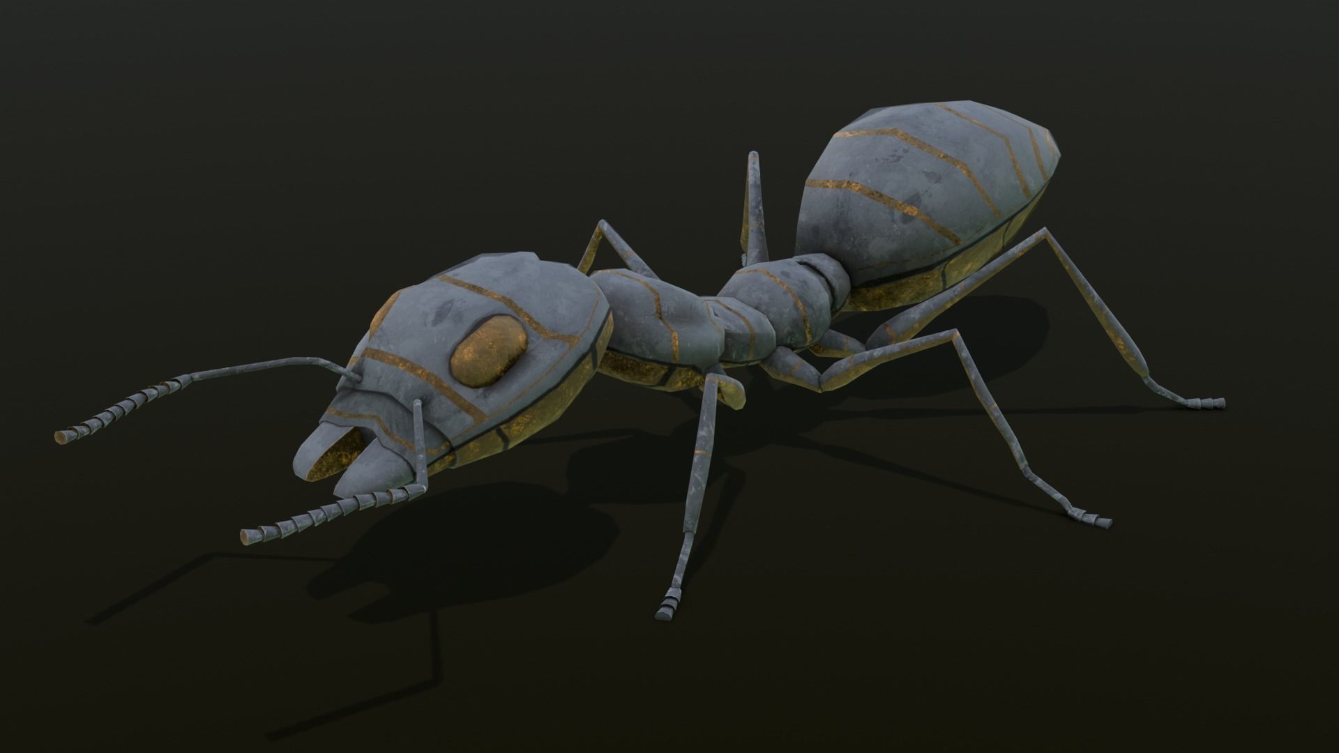 Ant 3D Model Animated and Rigged Low-poly 3D model_1