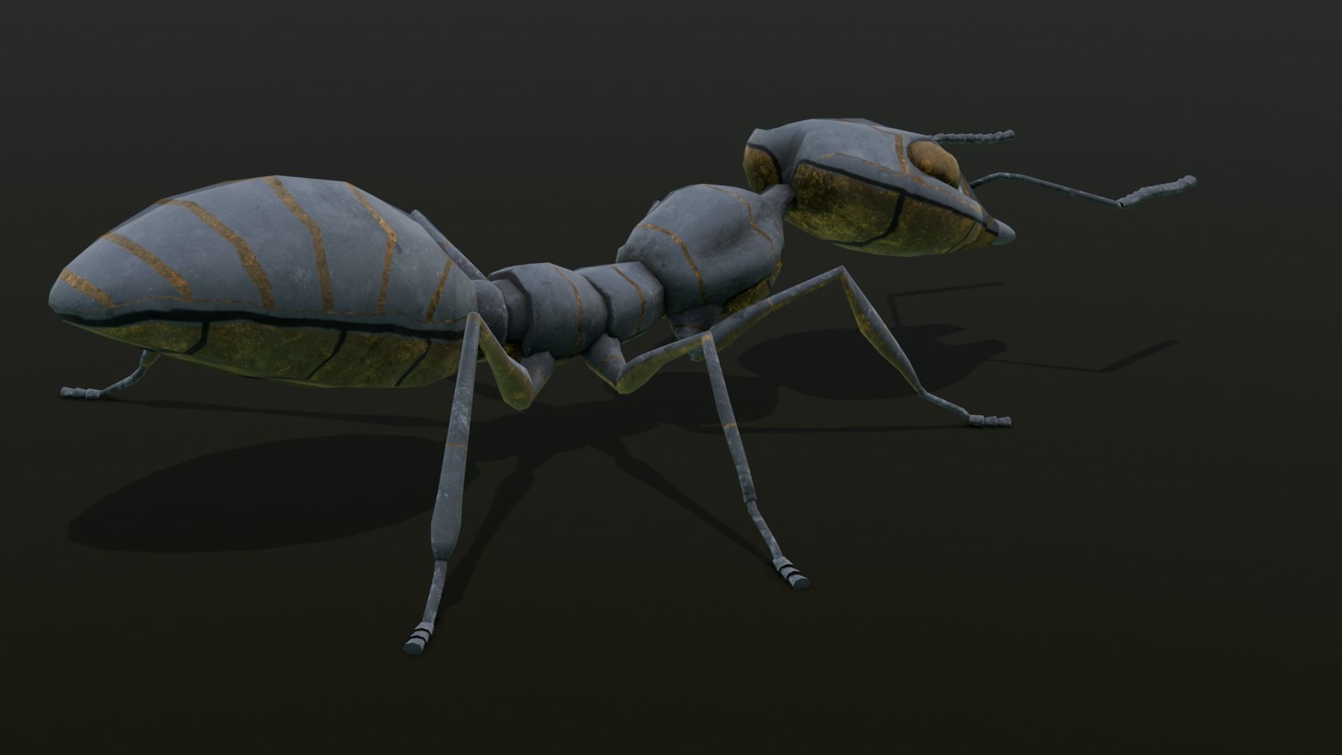 Ant 3D Model Animated and Rigged Low-poly 3D model_4