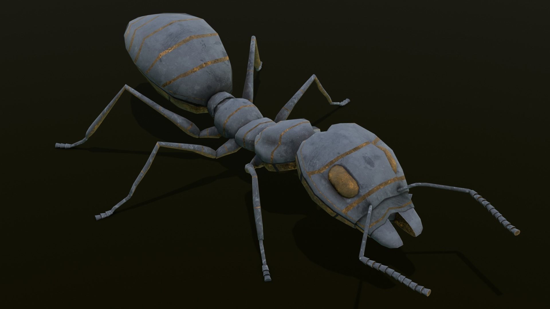 Ant 3D Model Animated and Rigged Low-poly 3D model_9