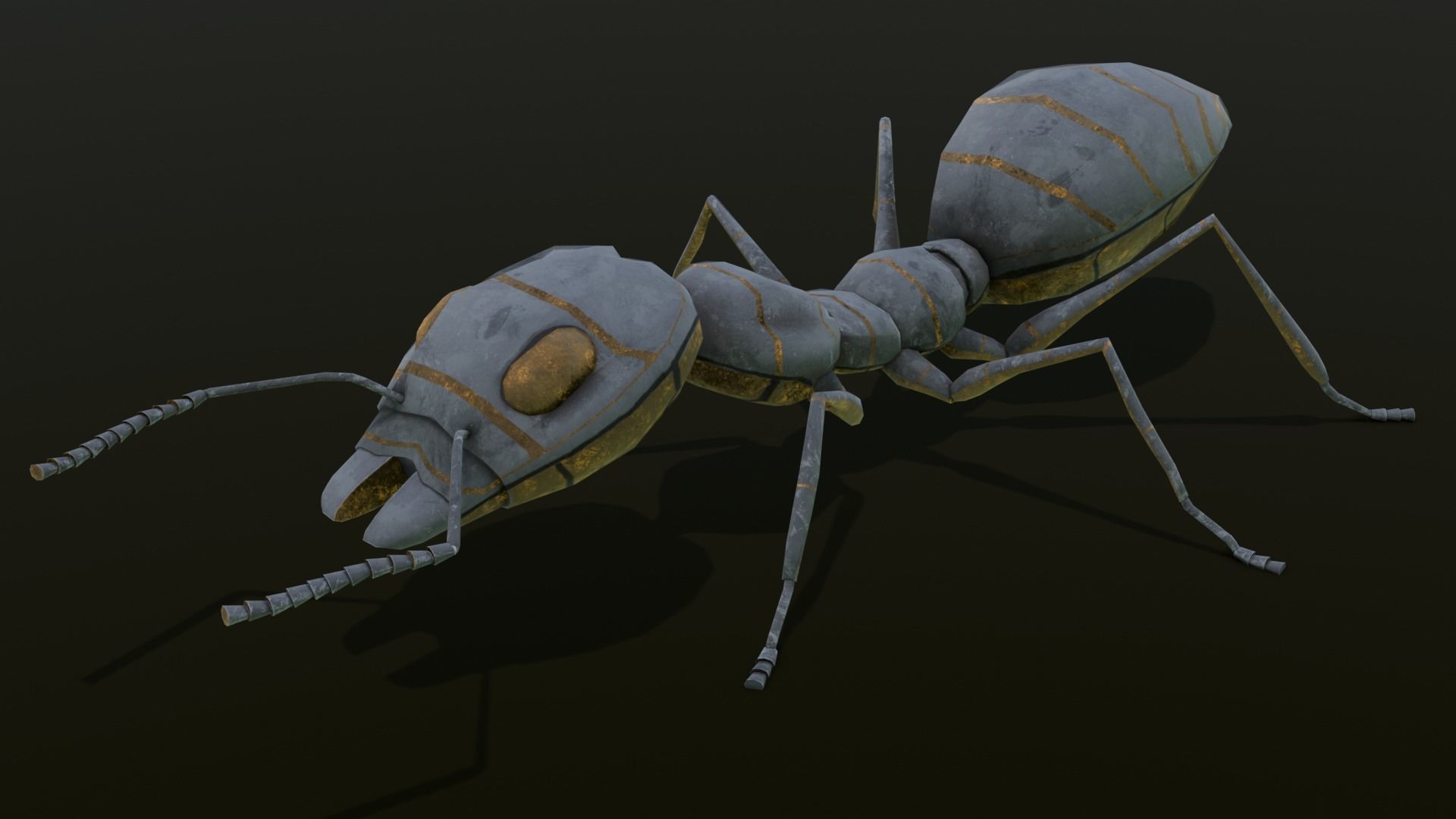 Ant 3D Model Animated and Rigged Low-poly 3D model_5