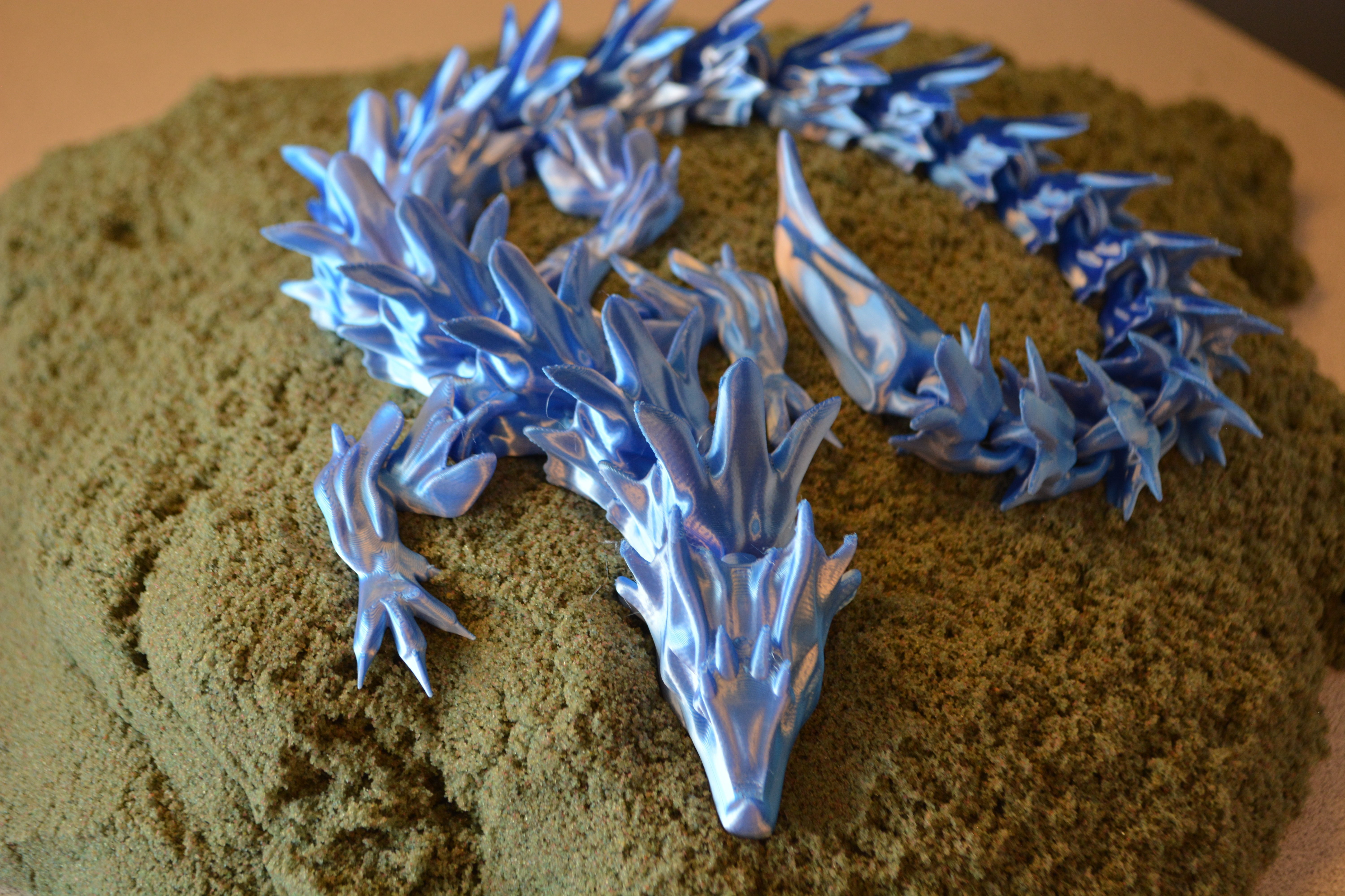 Water Dragon - Articulated Dragon Free 3D print model_4