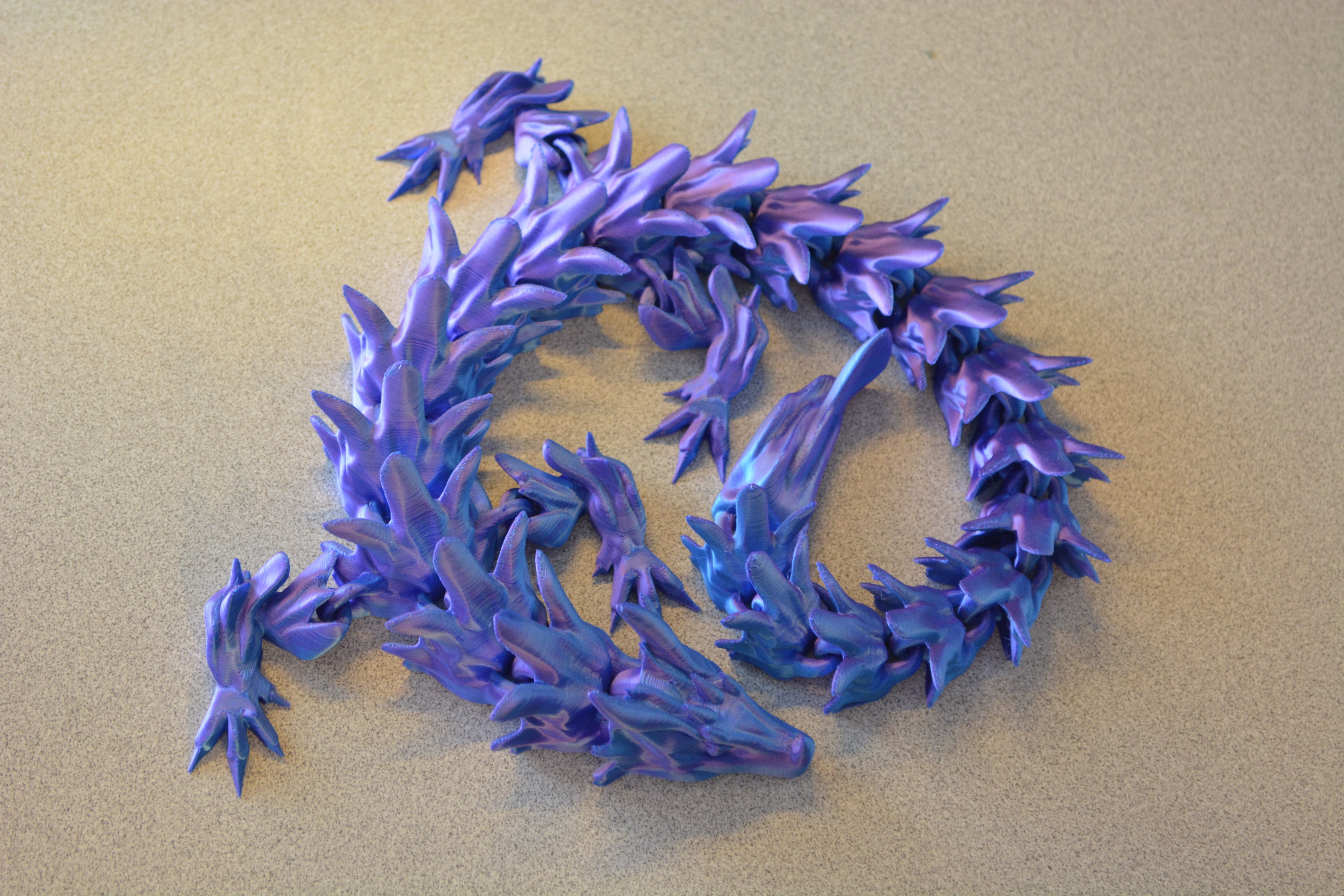 Water Dragon - Articulated Dragon Free 3D print model_6