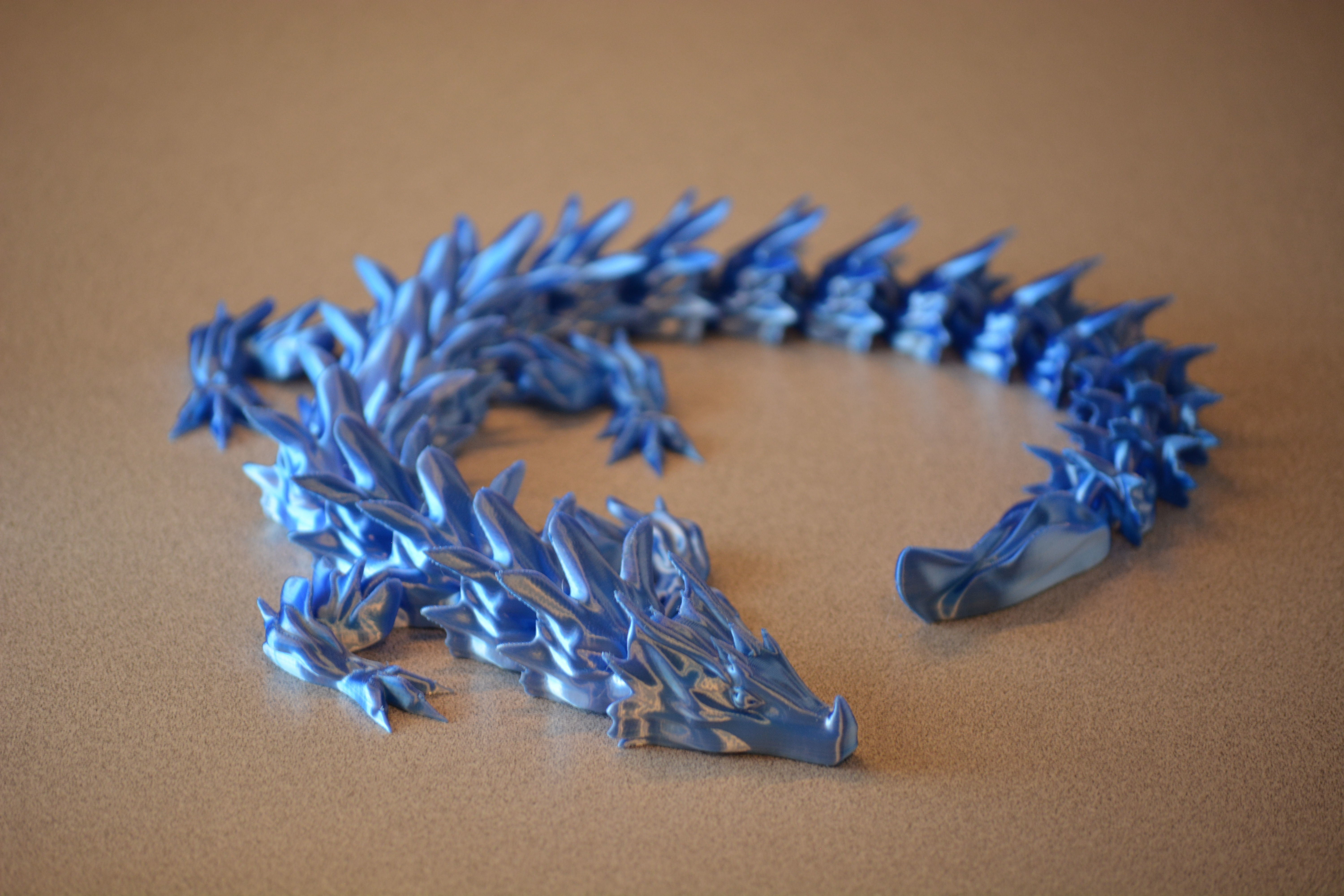 Water Dragon - Articulated Dragon Free 3D print model_3