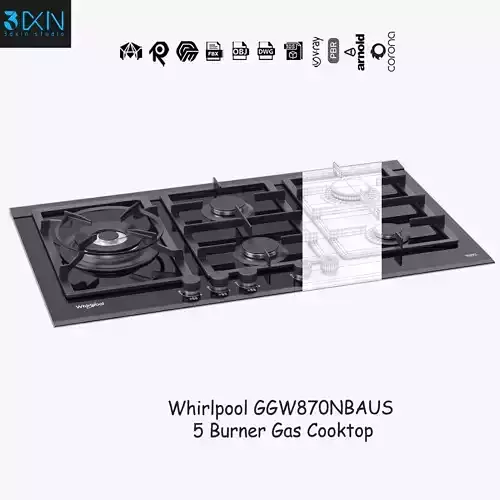 Whirlpool GGW870NBAUS 5 Burner Gas Cooktop