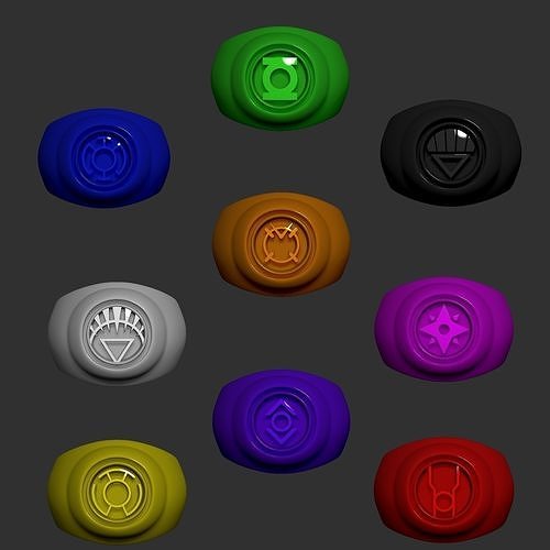 DC - Lantern Corps ALL Corps 3D print model