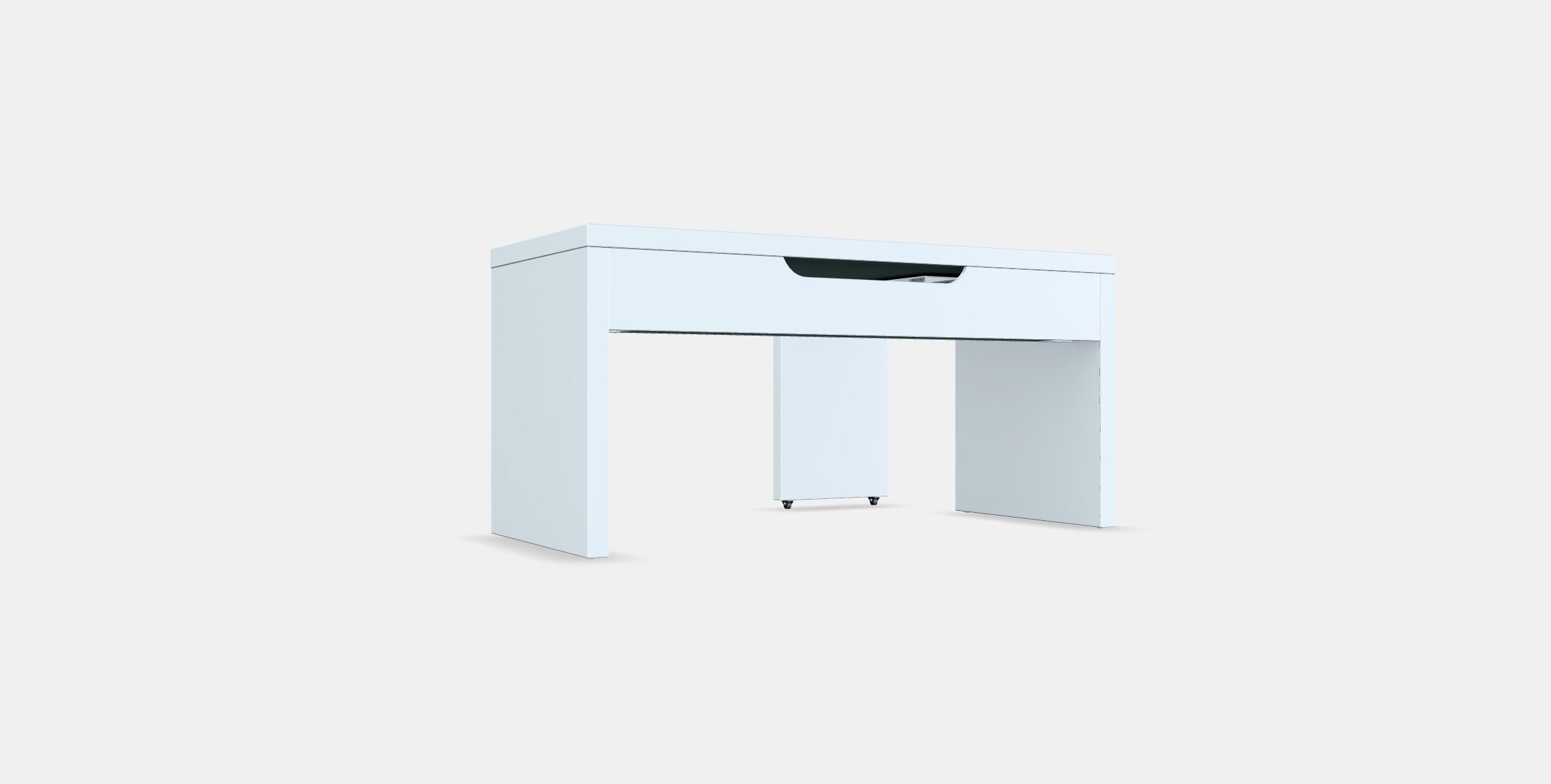 MALM Desk with pull-out panel 3D model_16