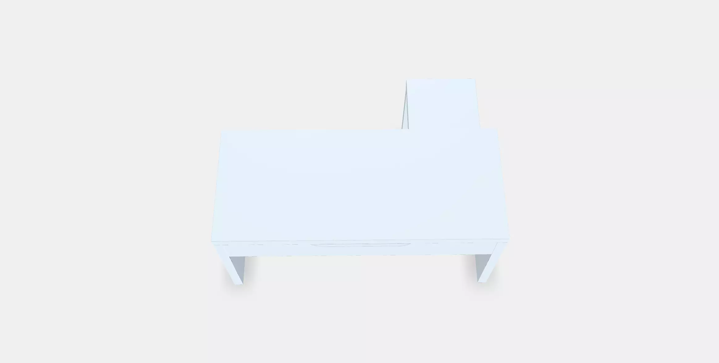 MALM Desk with pull-out panel 3D model_0