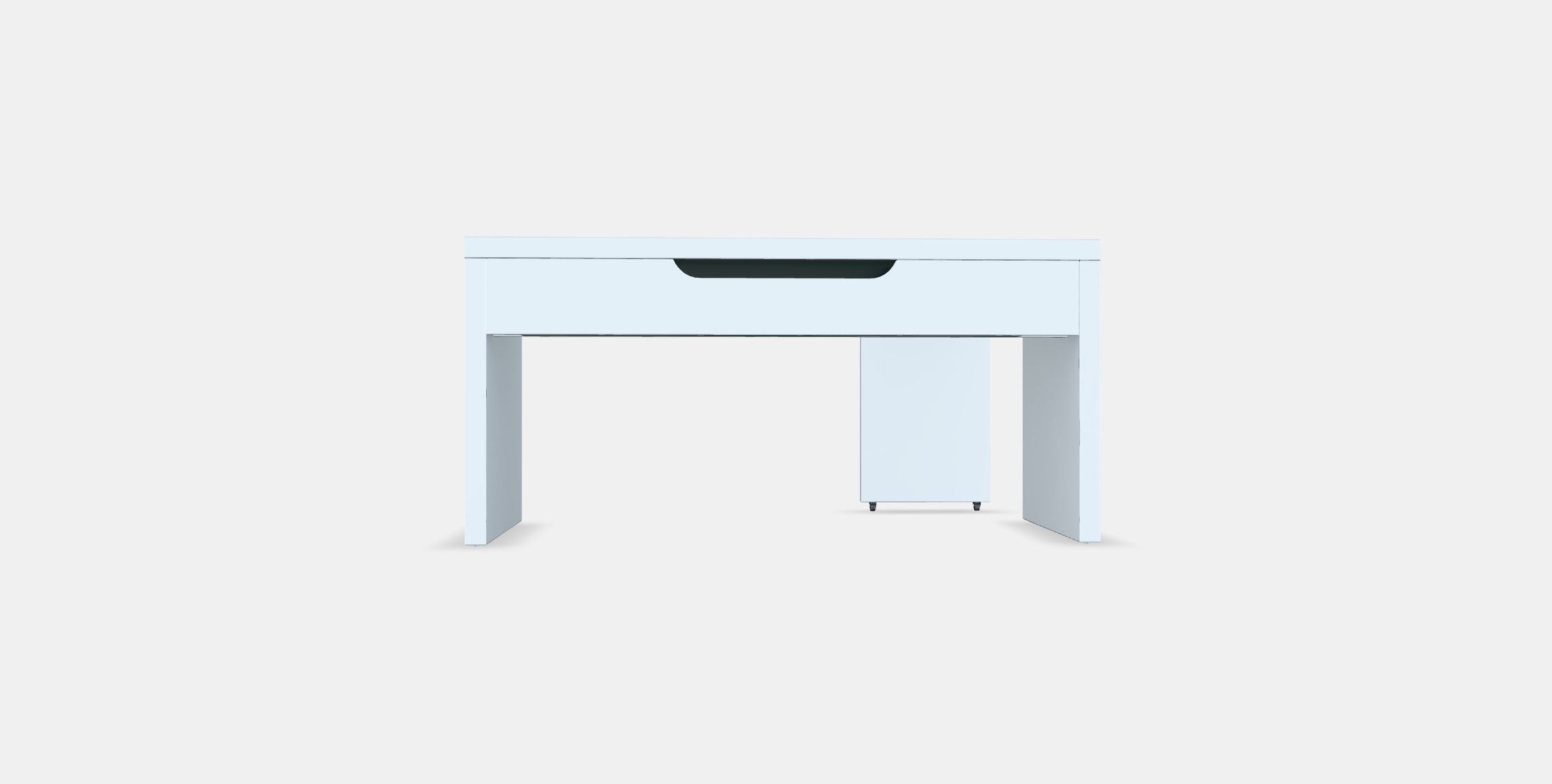 MALM Desk with pull-out panel 3D model_14