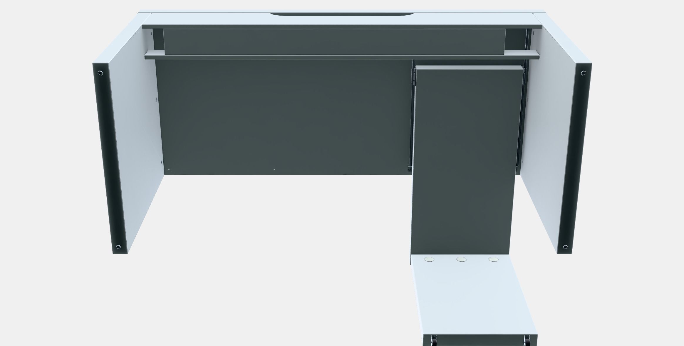 MALM Desk with pull-out panel 3D model_8