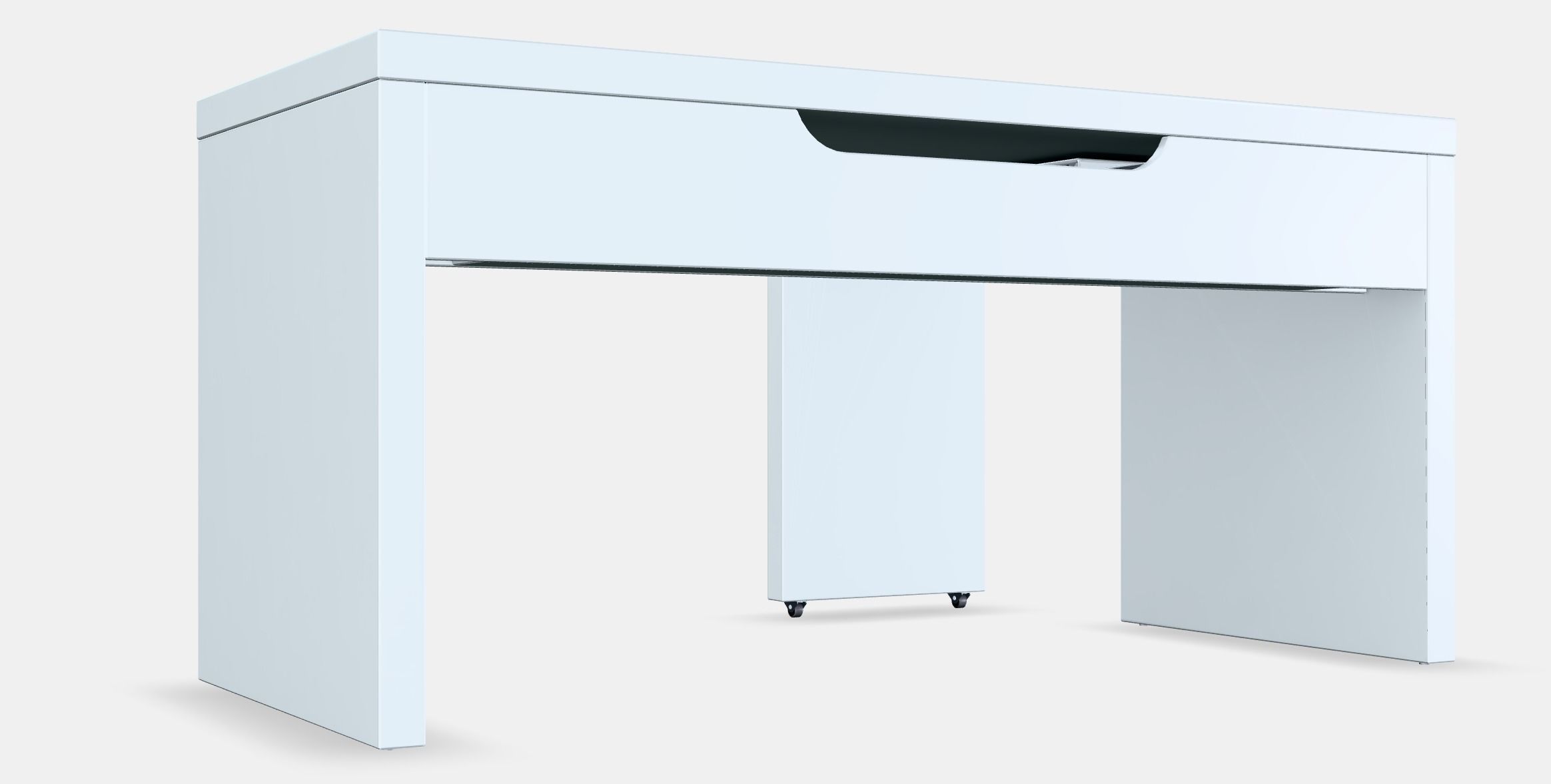 MALM Desk with pull-out panel 3D model_2