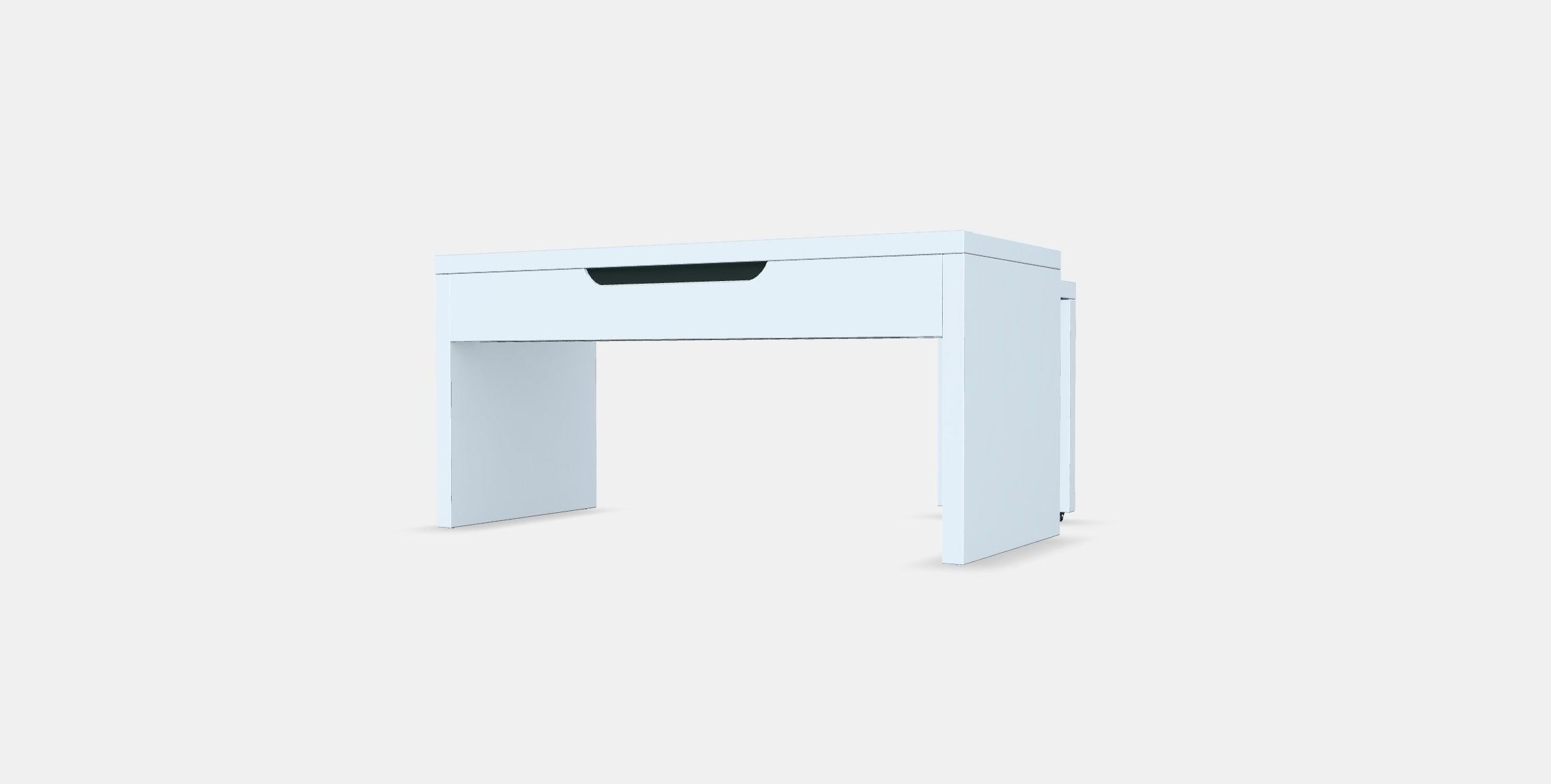 MALM Desk with pull-out panel 3D model_5
