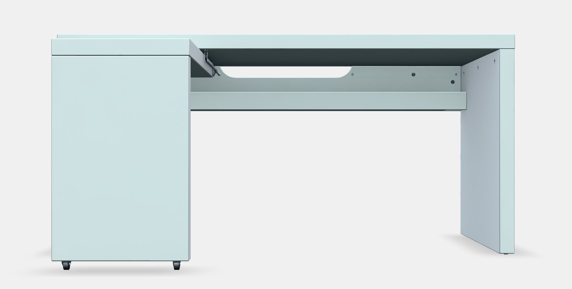 MALM Desk with pull-out panel 3D model_11