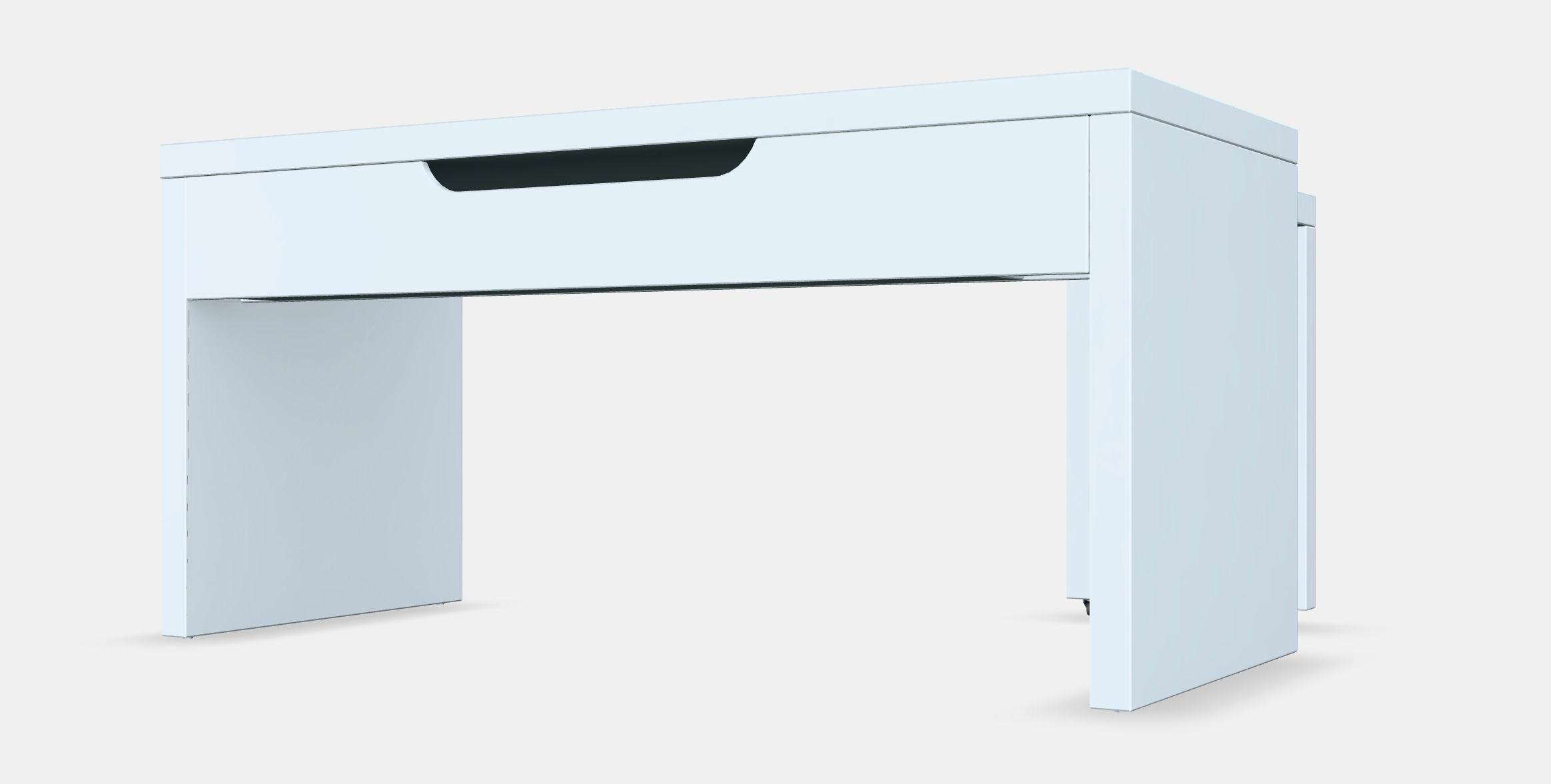 MALM Desk with pull-out panel 3D model_6