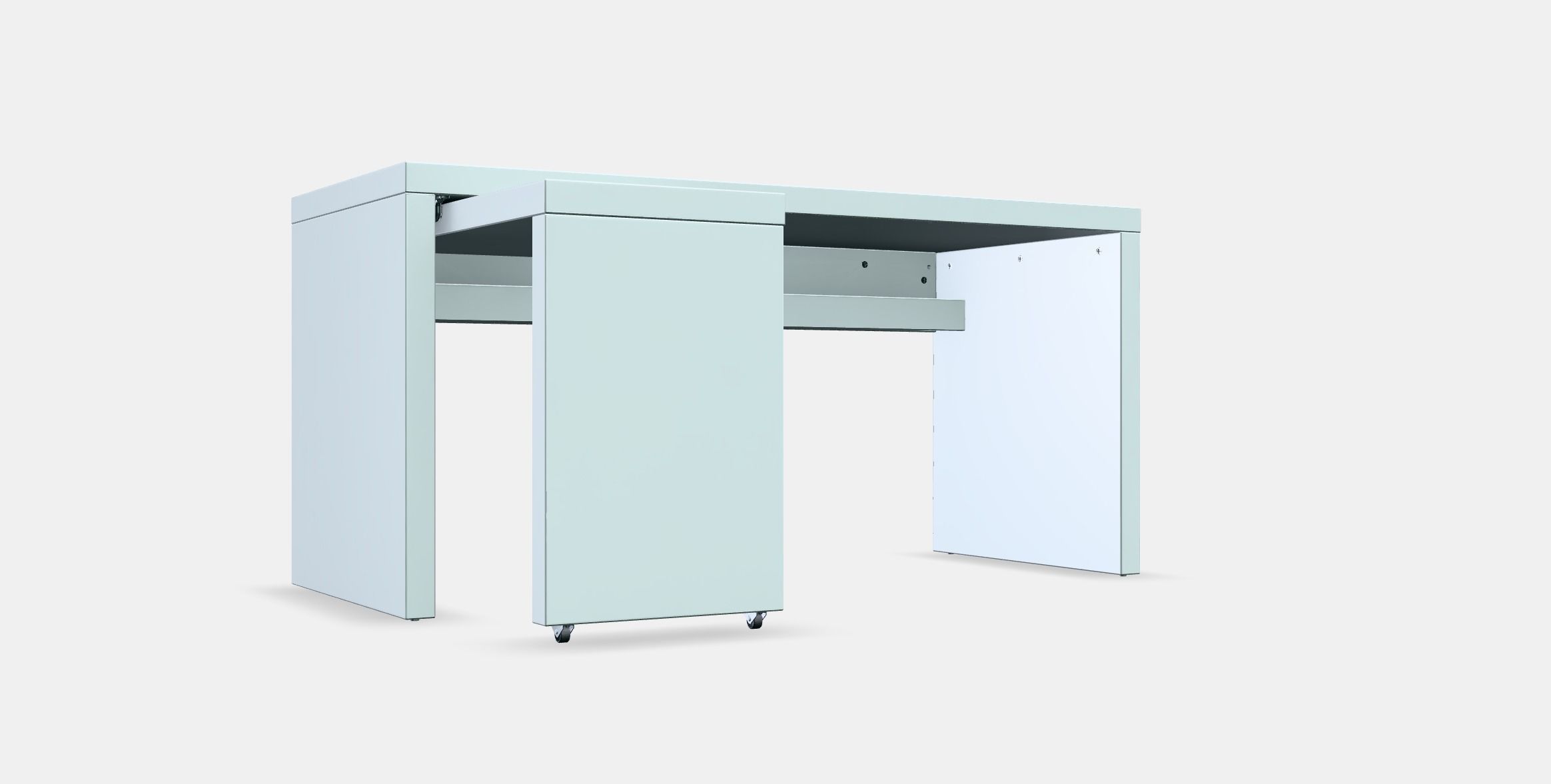 MALM Desk with pull-out panel 3D model_9
