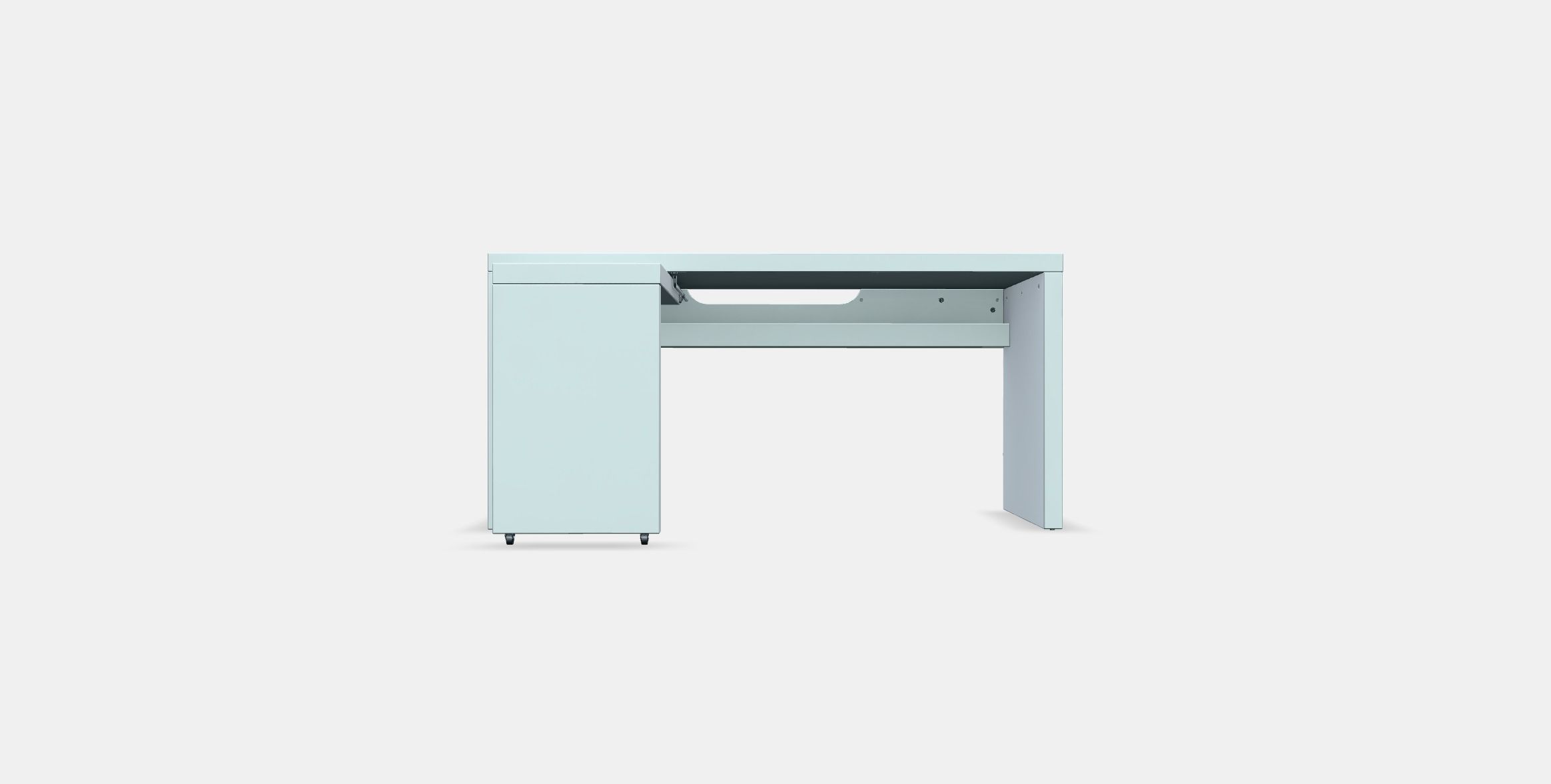 MALM Desk with pull-out panel 3D model_10