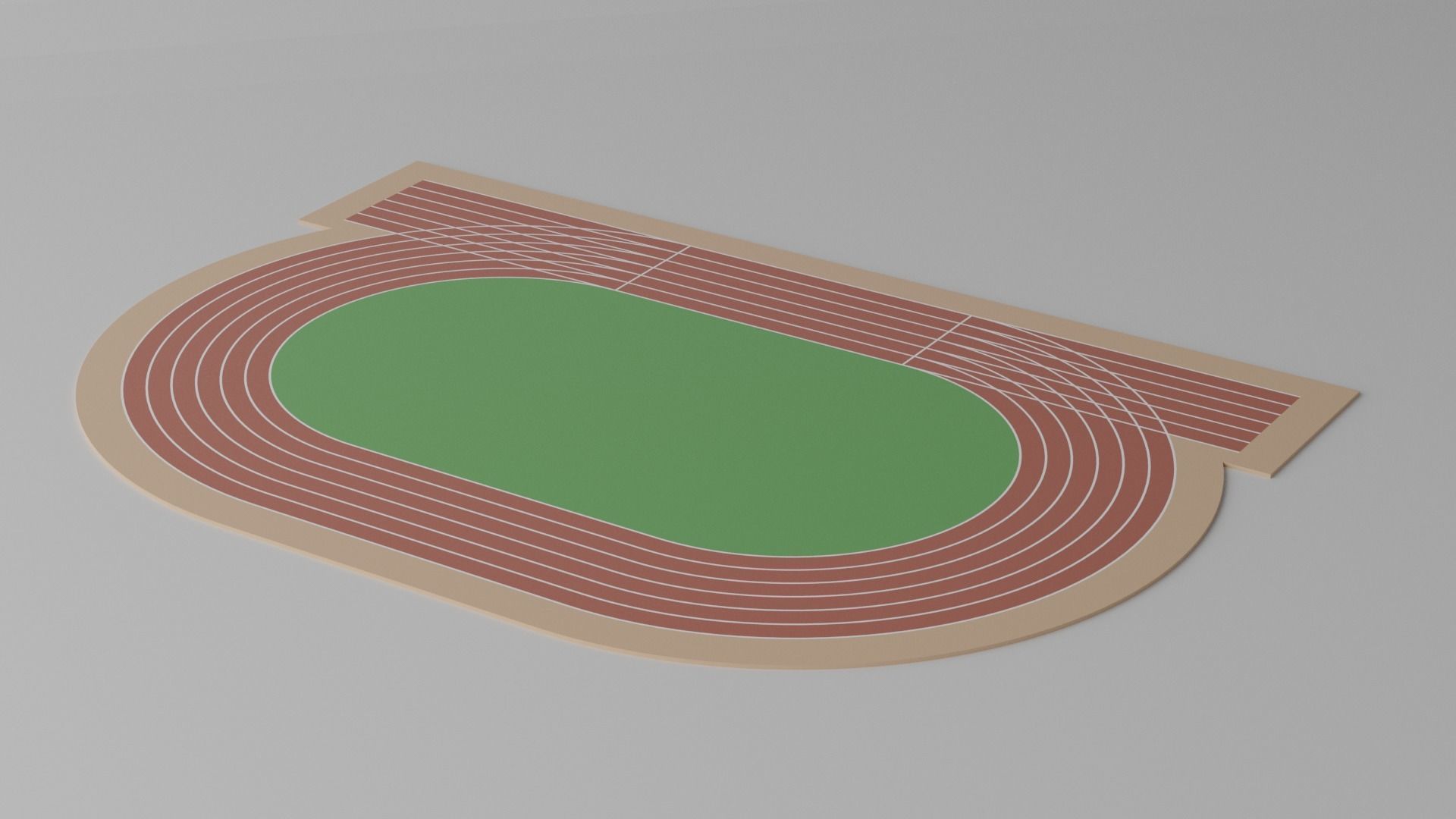 Cartoon Running Track 3D model_3