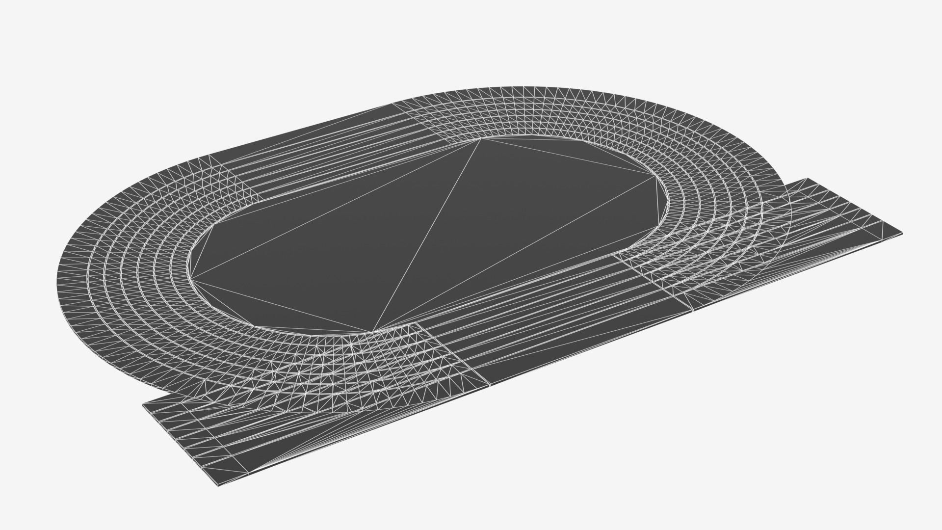 Cartoon Running Track 3D model_7