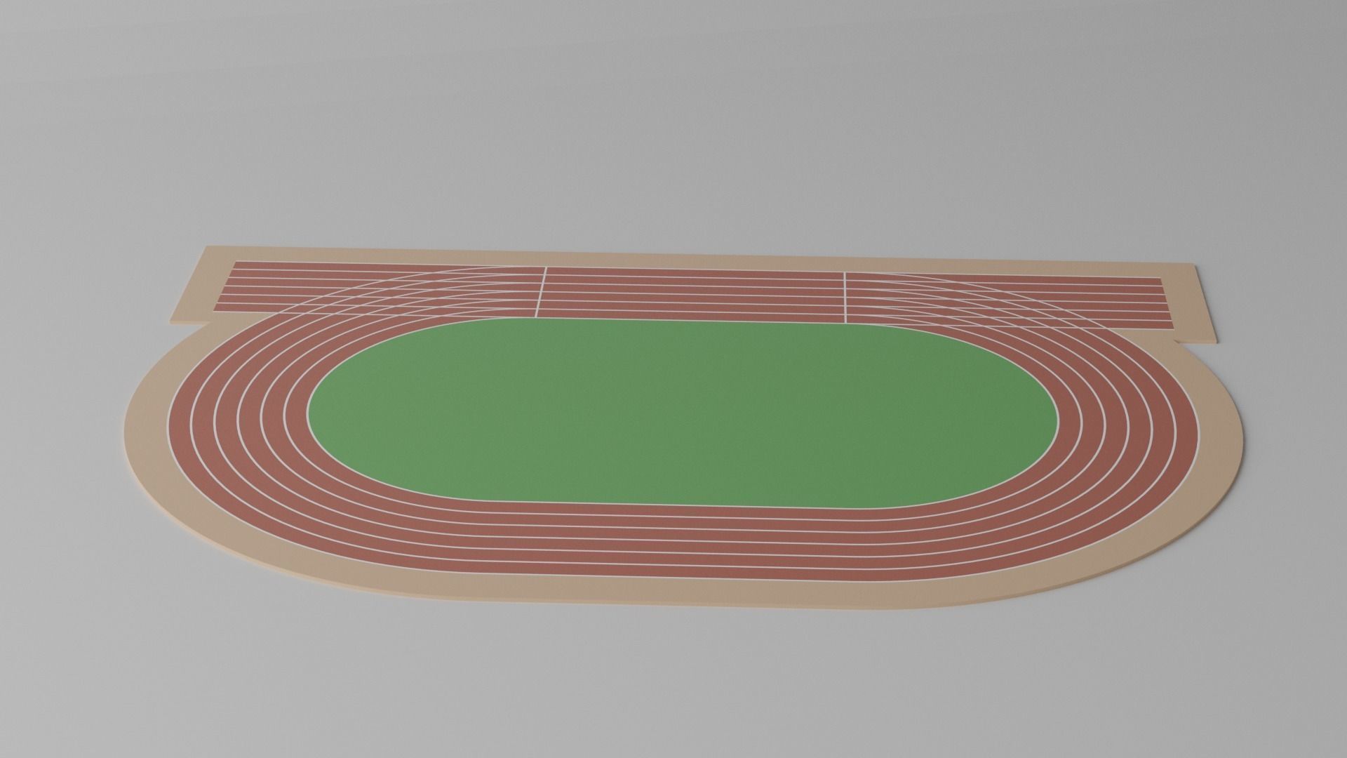 Cartoon Running Track 3D model_4