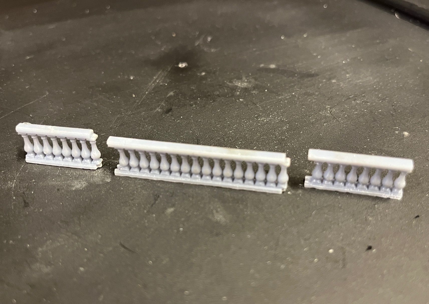 Model Railway Decorative Stone Balustrade without Pillars 3D print model_13