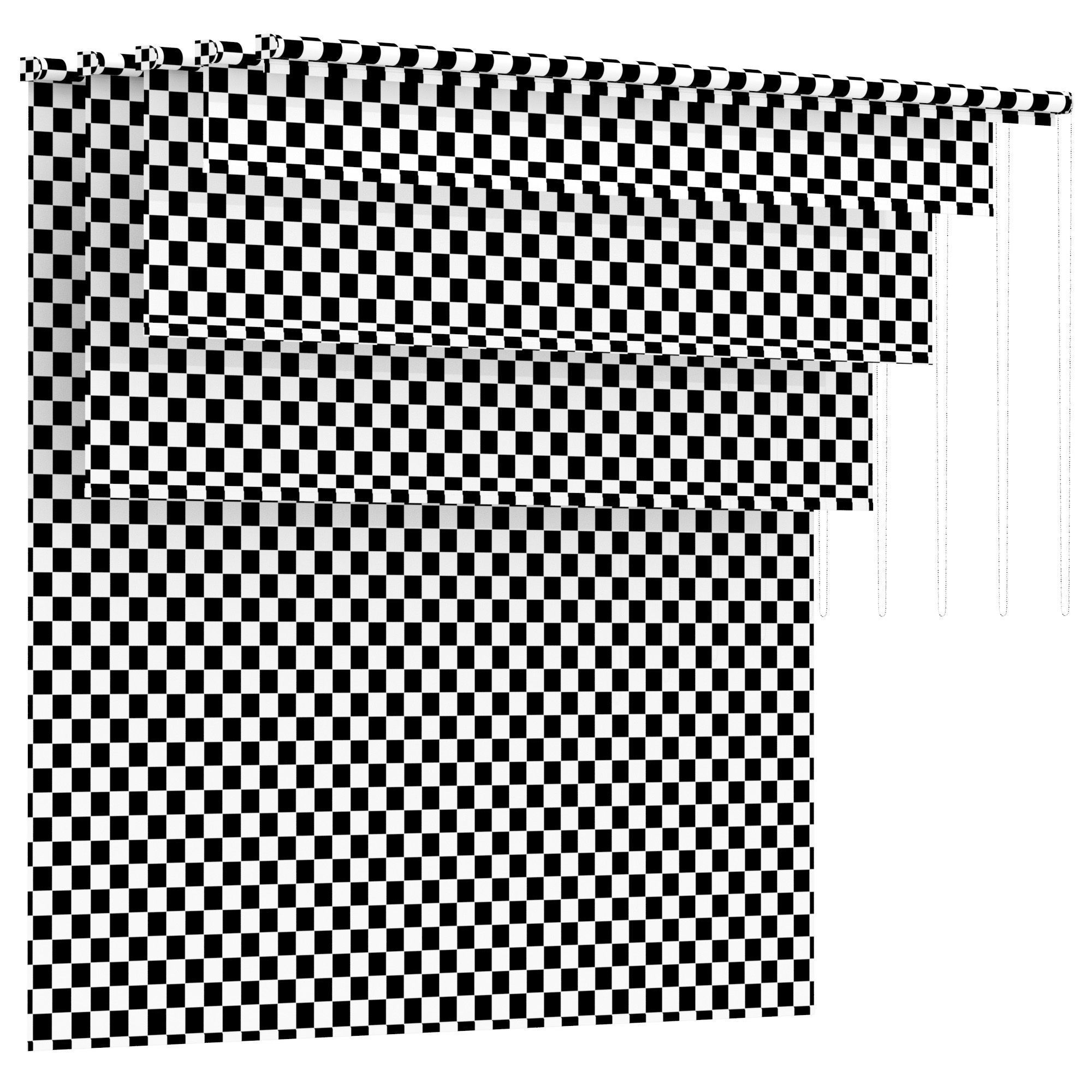 Roller Blinds Set 01 3D model_7