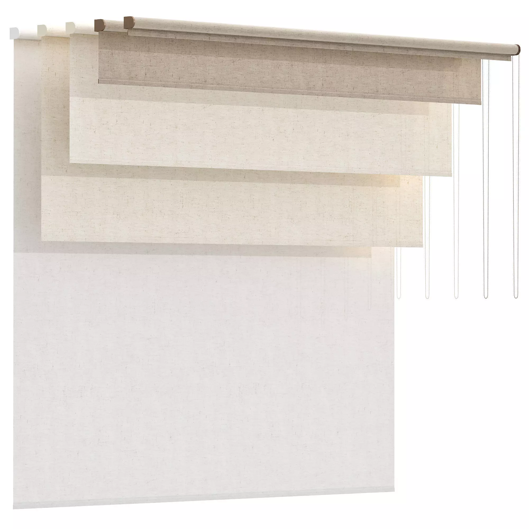 Roller Blinds Set 01 3D model_0