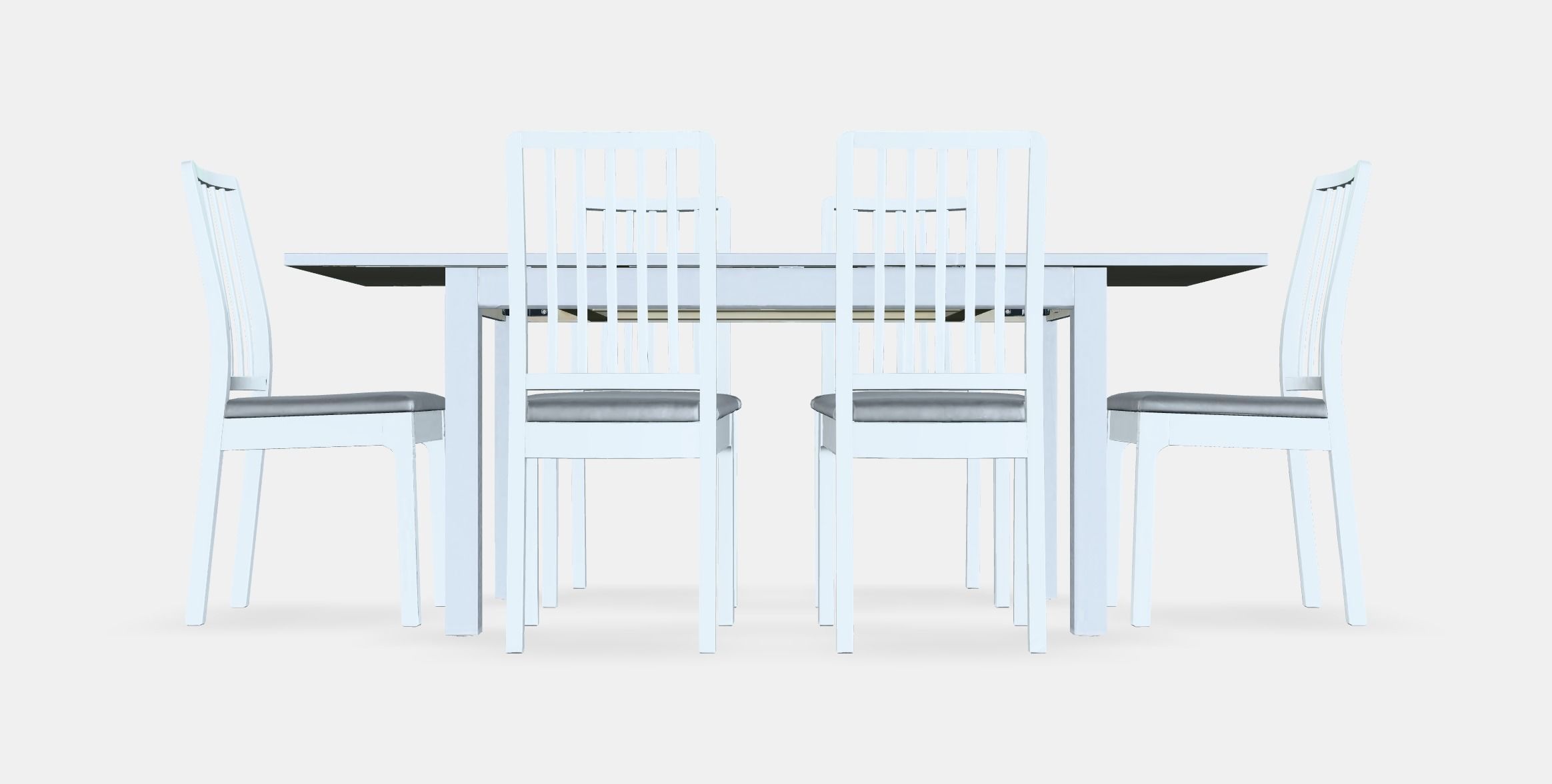 LANEBERG - EKEDALEN Table and 6 chairs Low-poly 3D model_15
