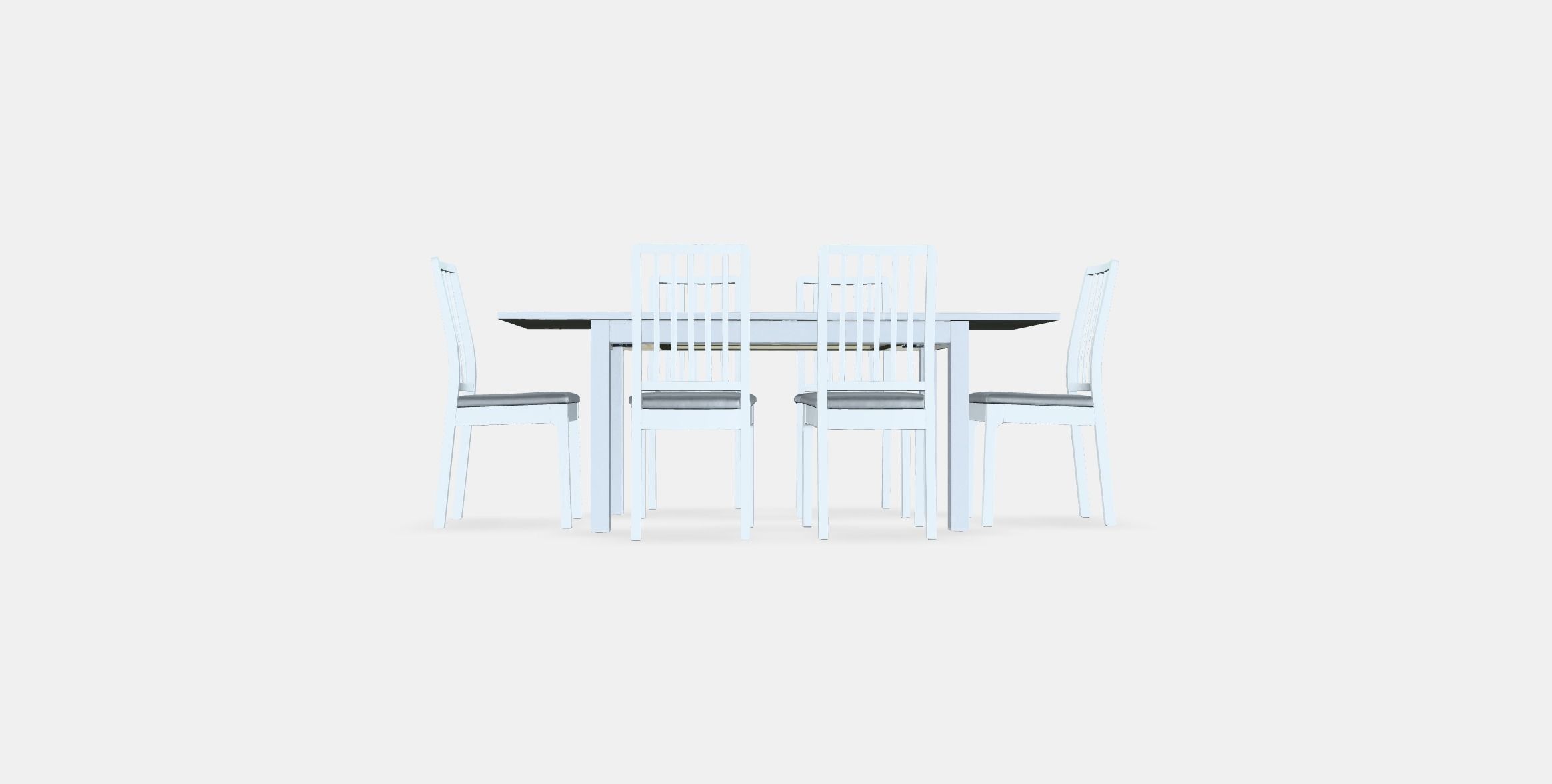 LANEBERG - EKEDALEN Table and 6 chairs Low-poly 3D model_14