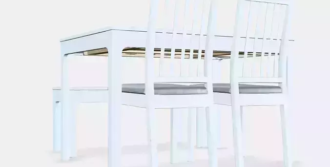 EKEDALEN - EKEDALEN Table with 2 chairs and bench