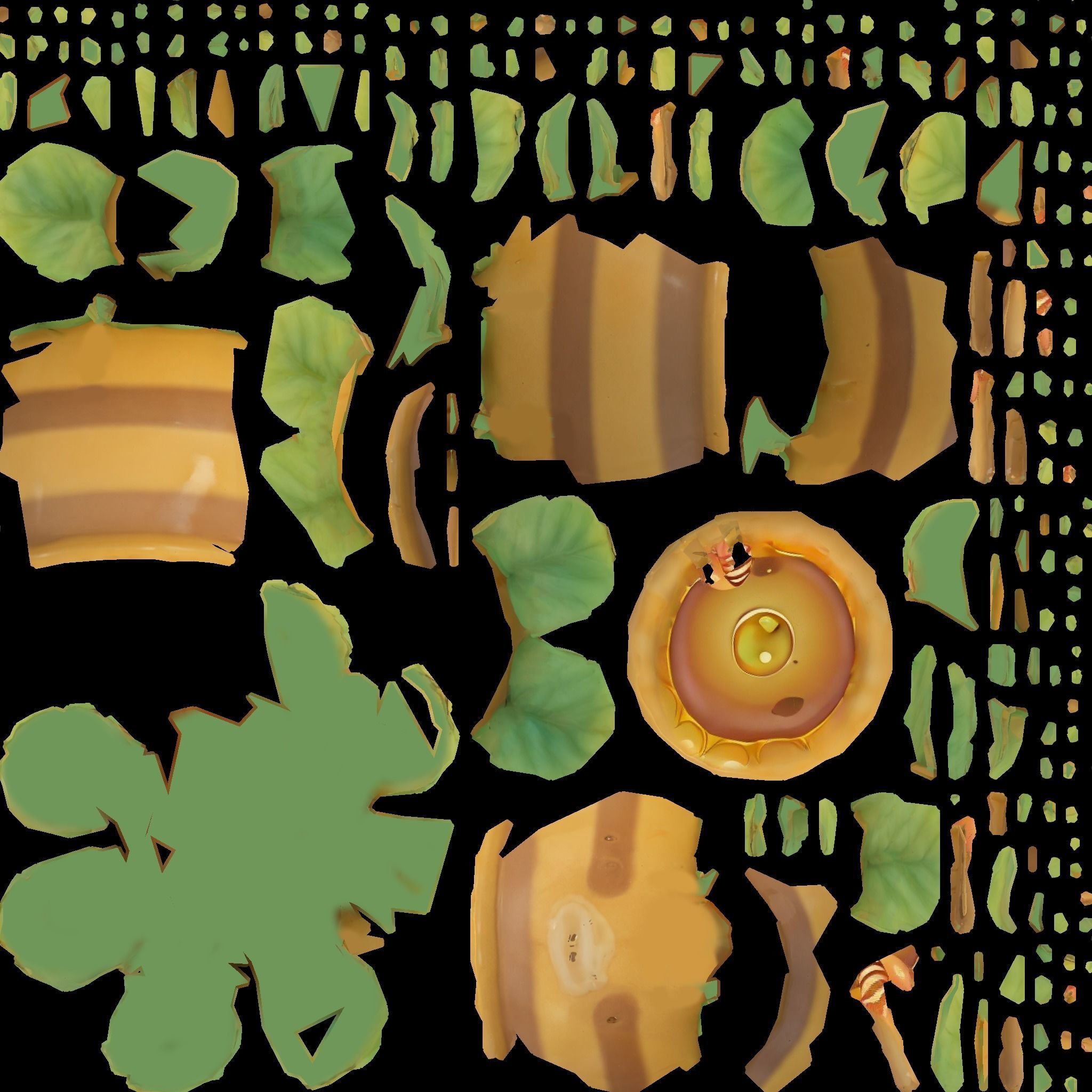 Cartoon Honey Pot Low-poly 3D model_4