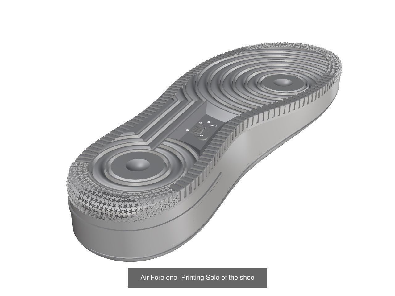 Air fore one -Jordan one  Sole for printing 3D Model Collection_4