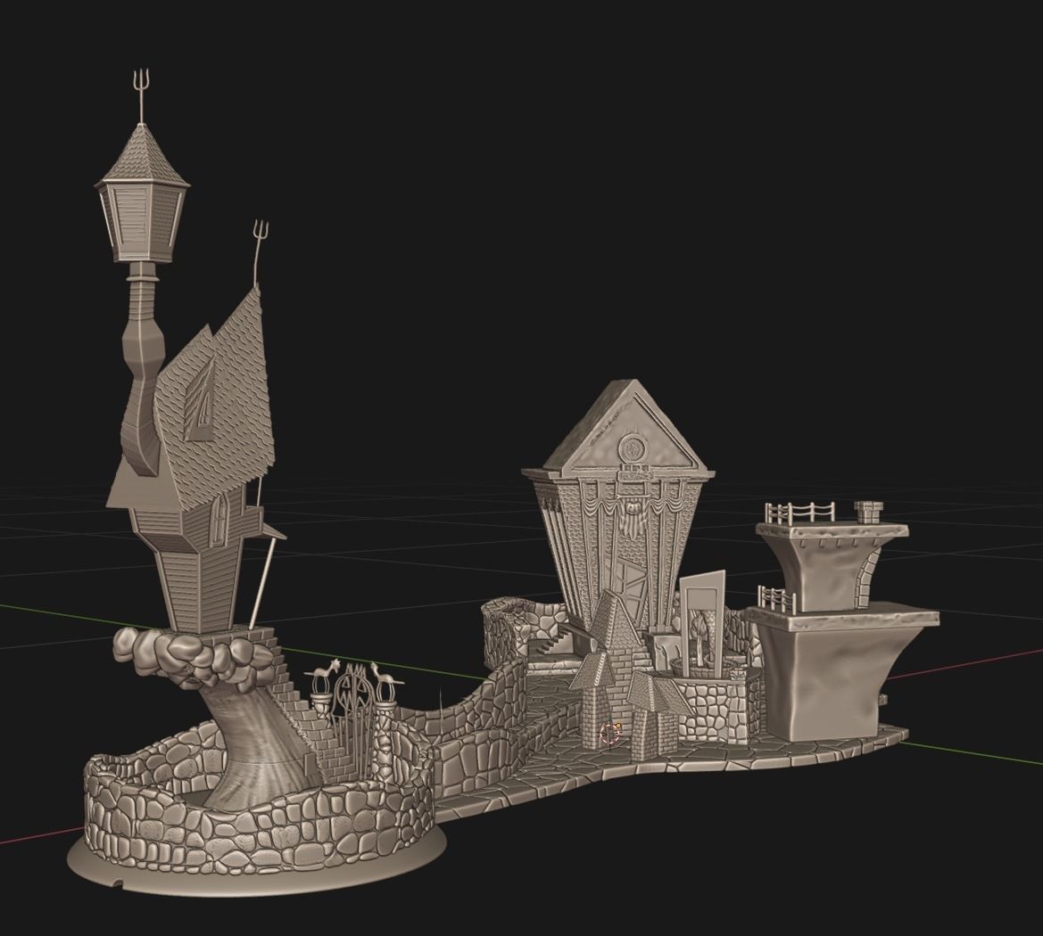 Guillotine House - Halloween Town Project 3D Print Model 3D print model_10