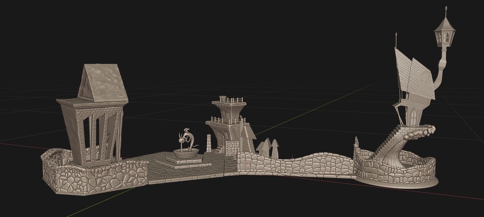 Guillotine House - Halloween Town Project 3D Print Model 3D print model_9