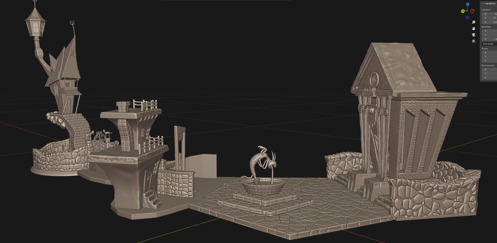 Guillotine House - Halloween Town Project 3D Print Model 3D print model_7