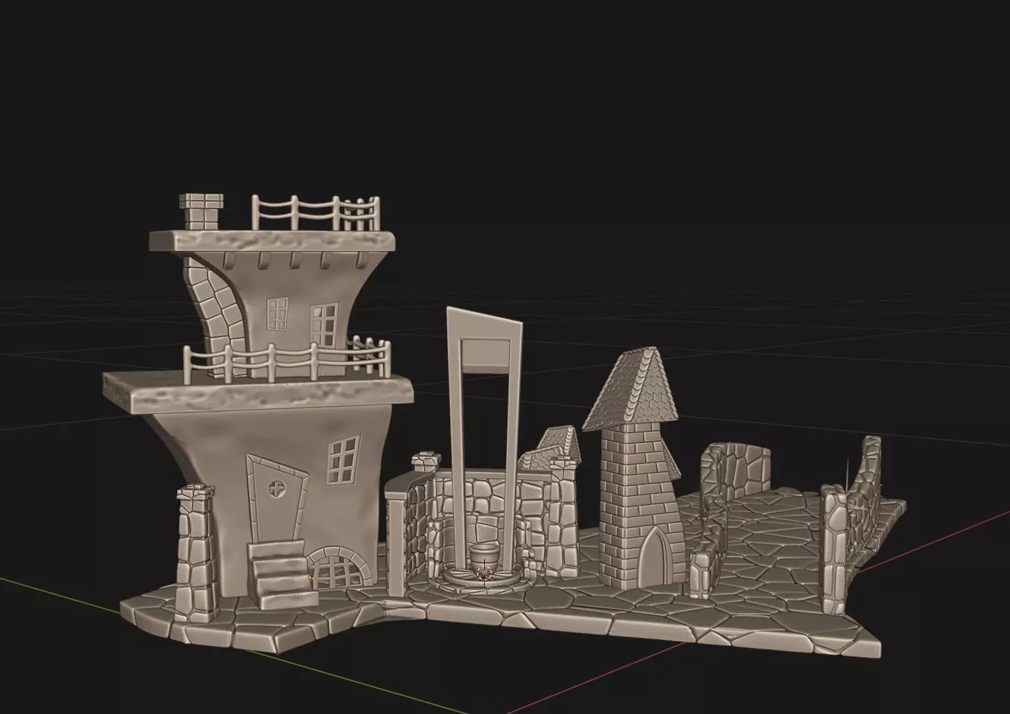 Guillotine House - Halloween Town Project 3D Print Model 3D print model_0