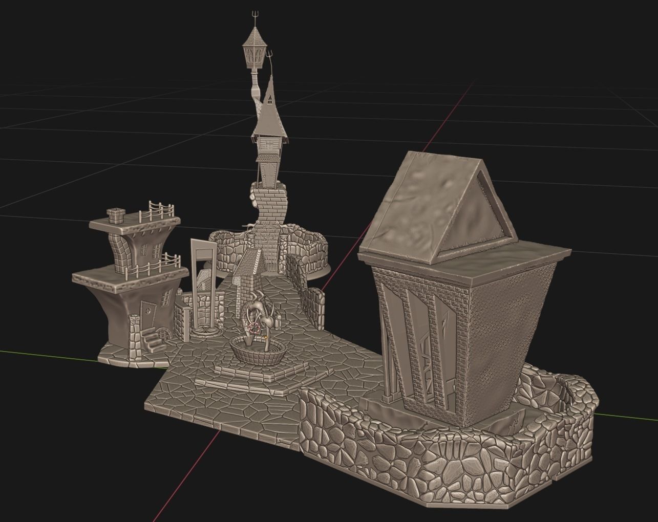 Guillotine House - Halloween Town Project 3D Print Model 3D print model_11